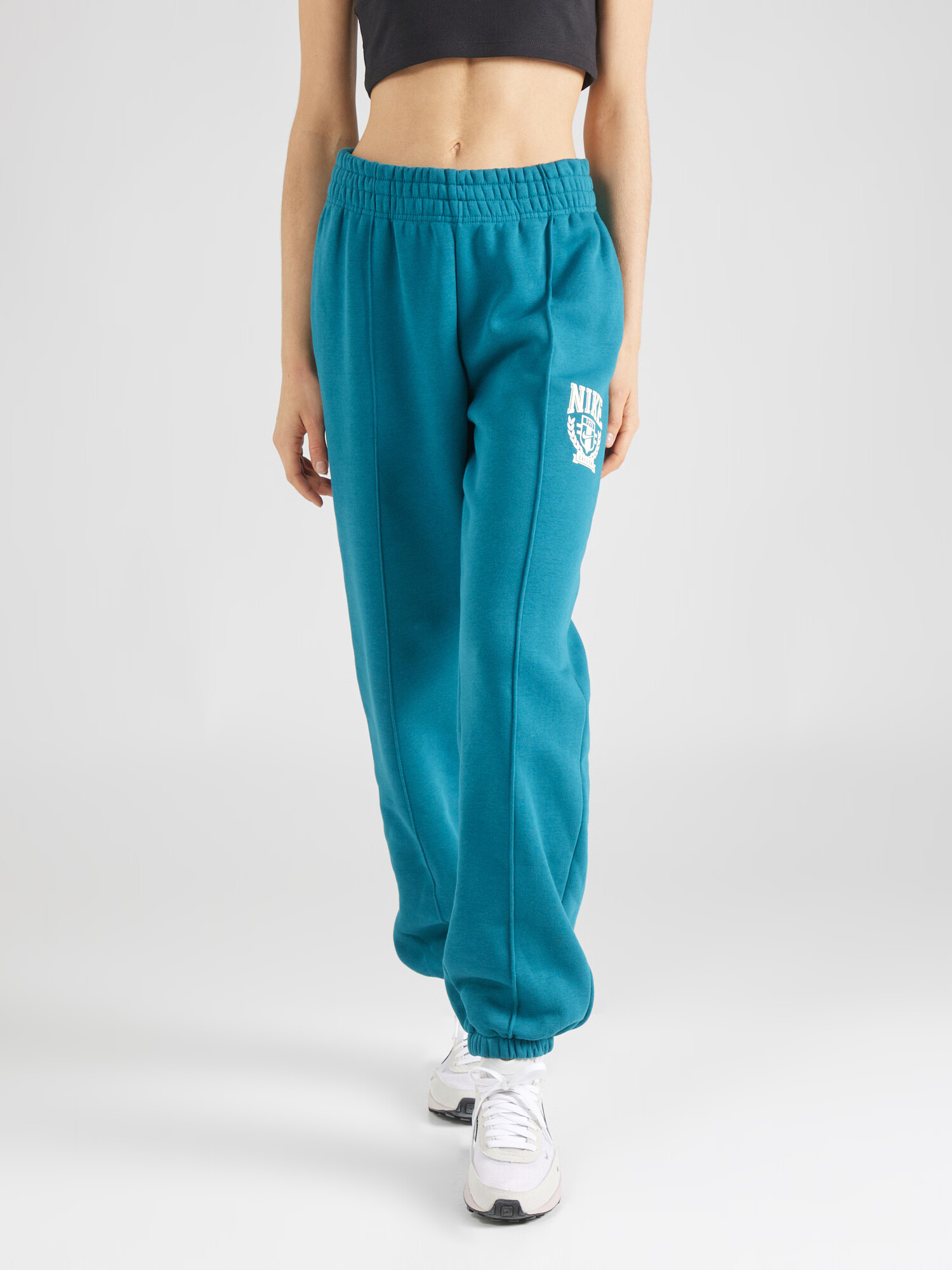 Nike Sportswear Pantaloni verde petrol / alb - Pled.ro