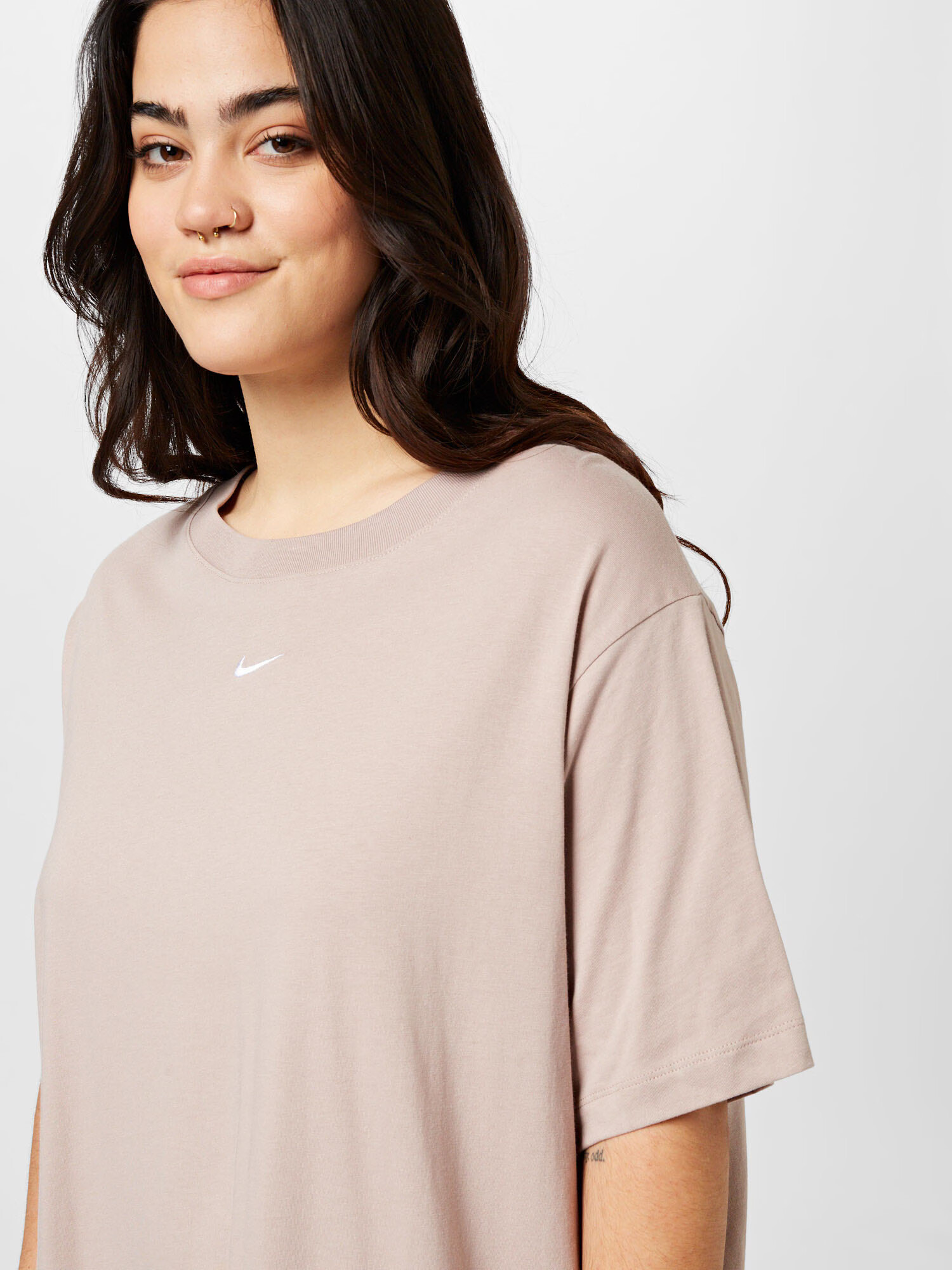 Nike Sportswear Rochie gri taupe / alb - Pled.ro