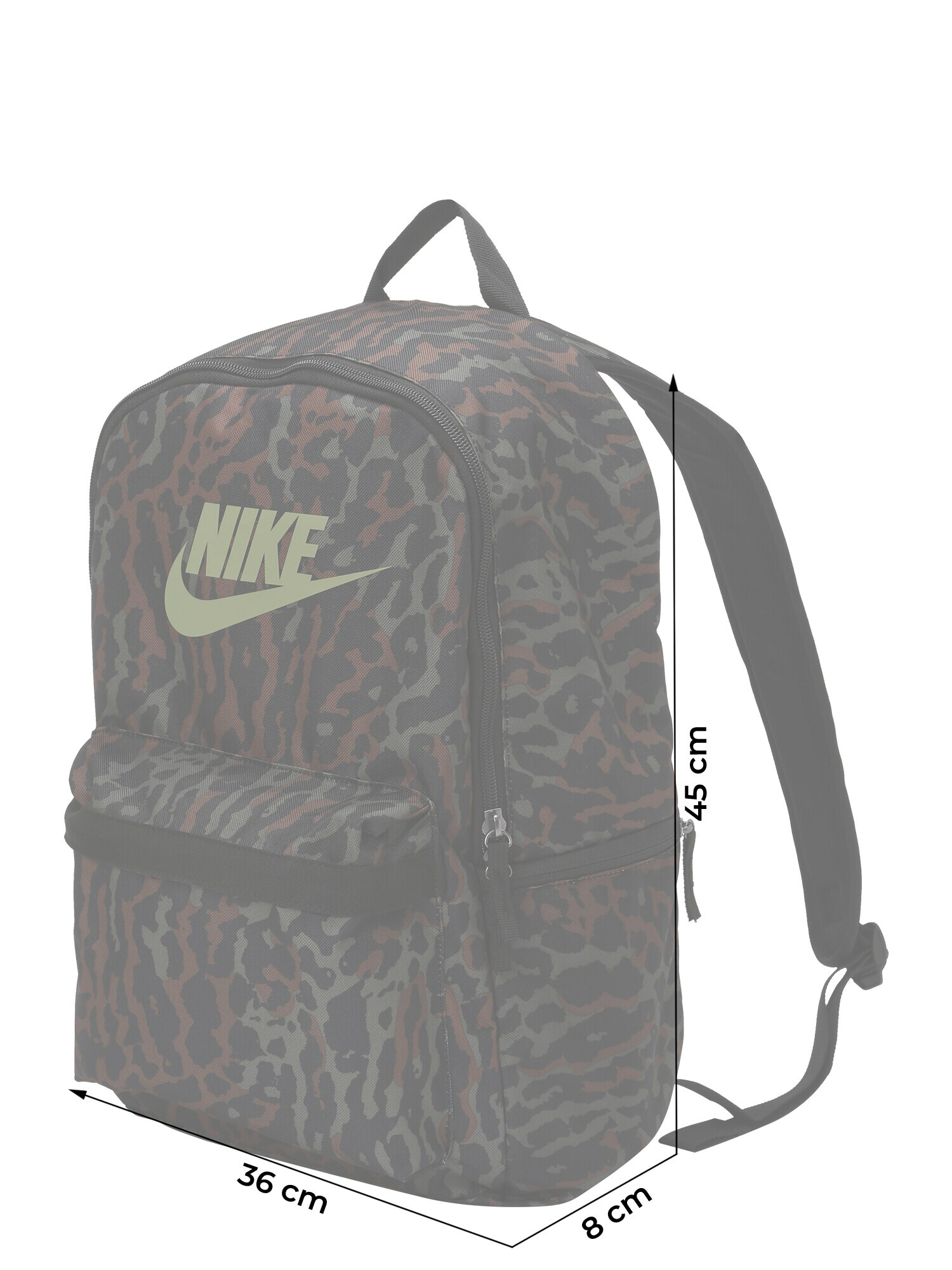 Nike Sportswear Rucsac 'Heritage' maro / gri / verde măr / negru - Pled.ro