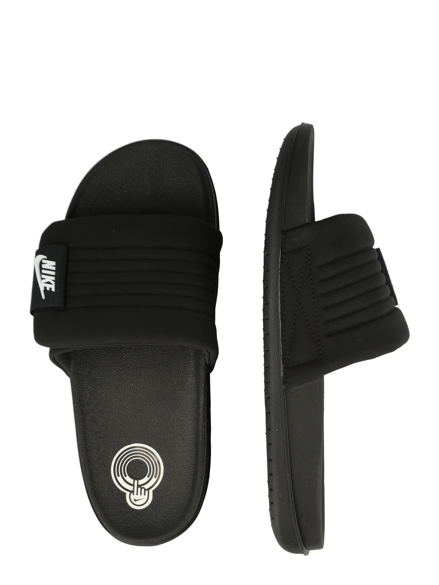 Nike Sportswear Saboți 'OFFCOURT ADJUST SLIDE' negru / alb - Pled.ro