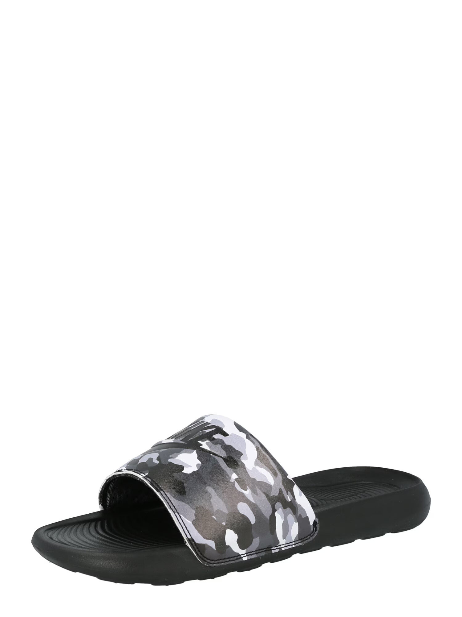 Nike Sportswear Saboți 'VICTORI ONE SLIDE PRINT' gri / gri închis / negru / alb - Pled.ro