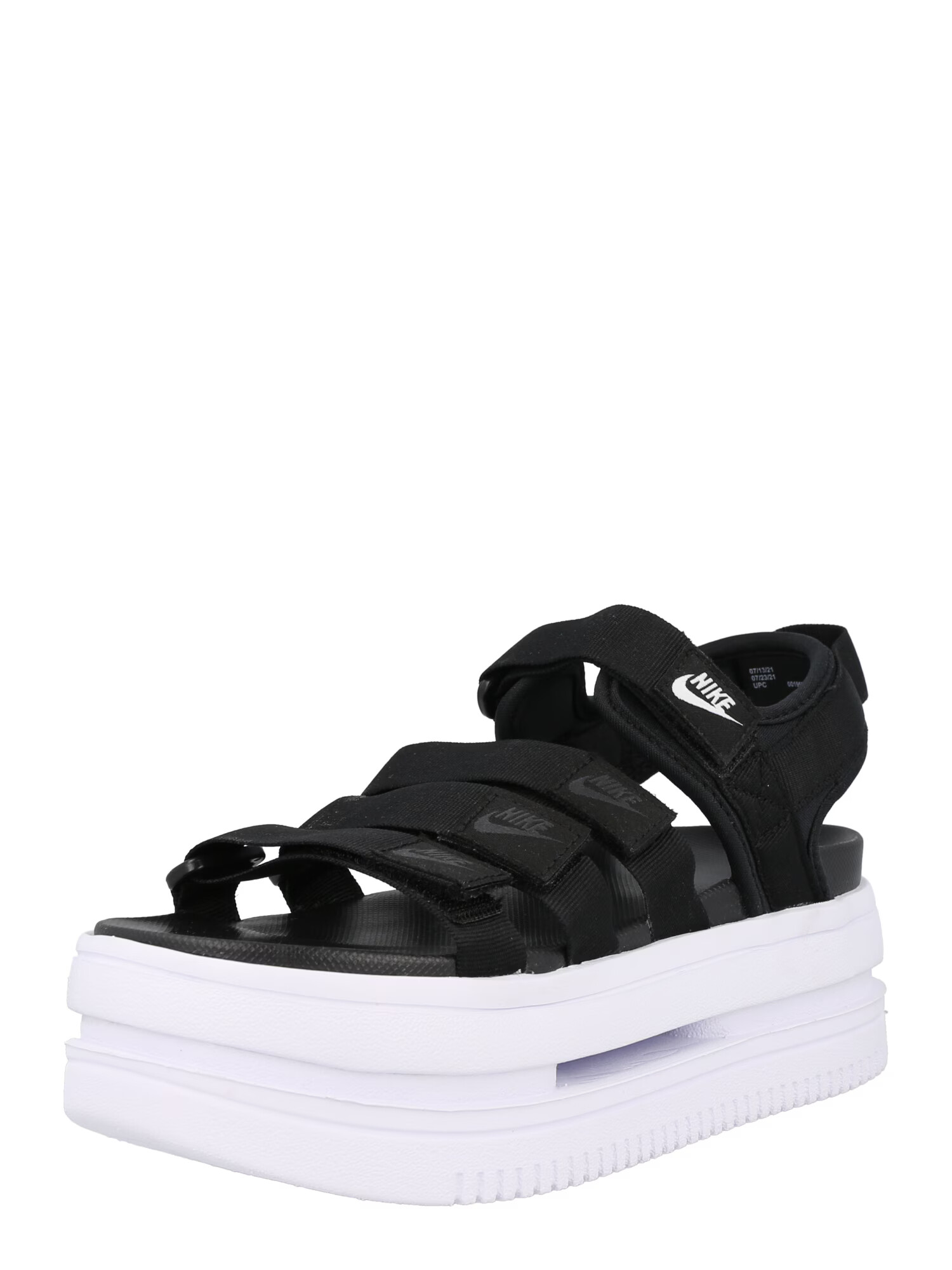 Nike Sportswear Sandale 'ICON CLASSIC SANDAL' negru / alb - Pled.ro