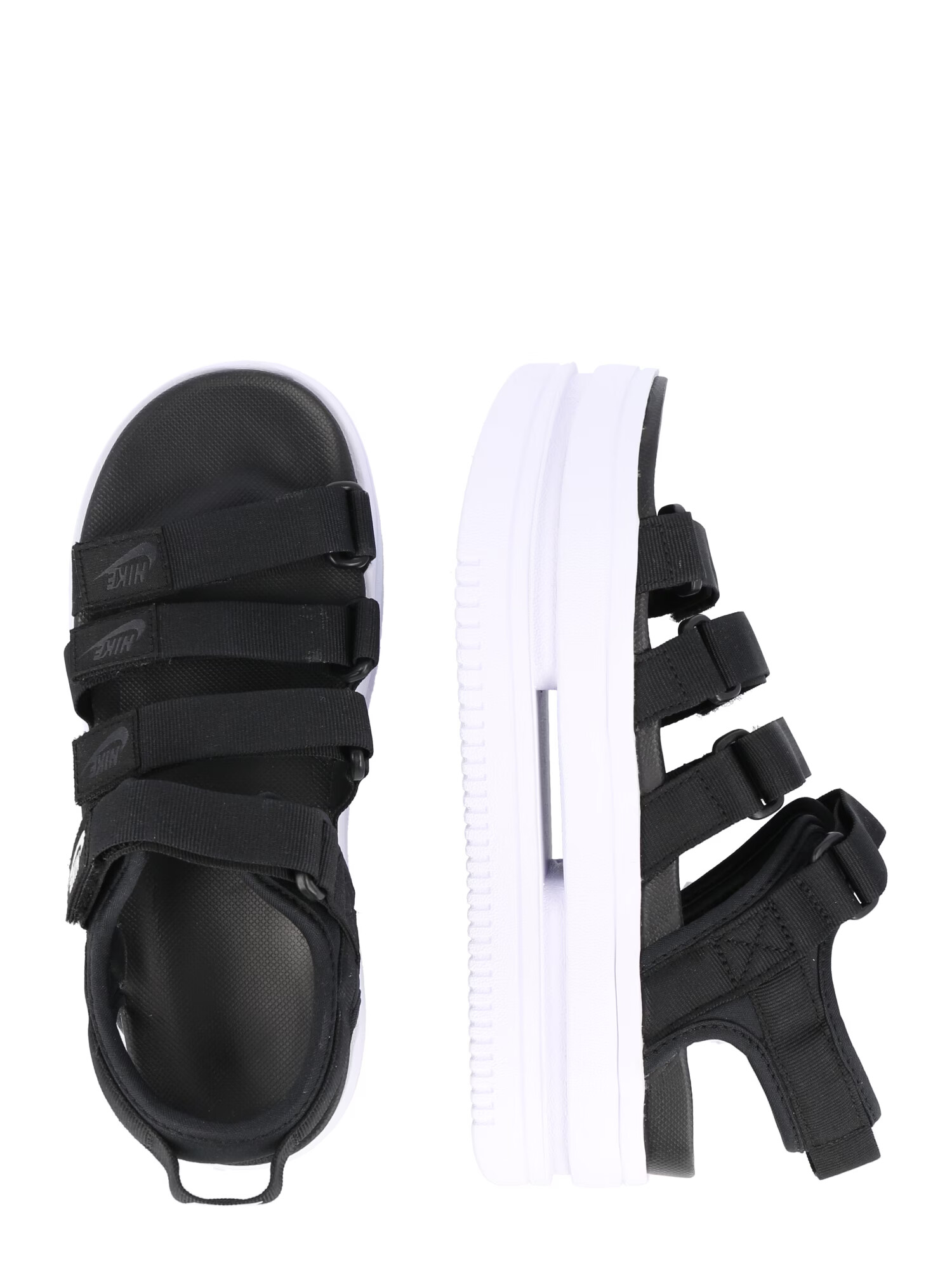 Nike Sportswear Sandale 'ICON CLASSIC SANDAL' negru / alb - Pled.ro