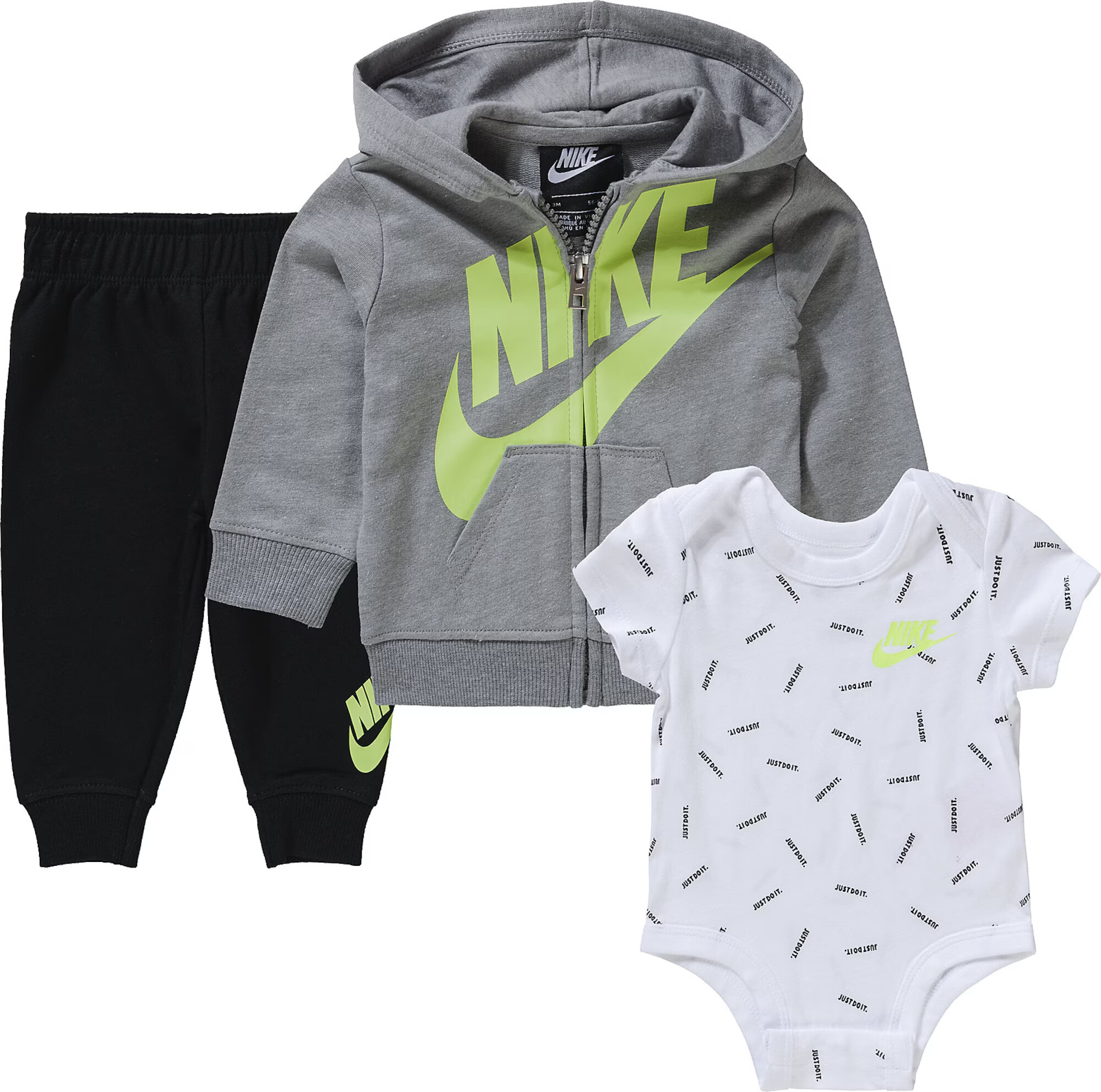 Nike Sportswear Set gri / verde măr / negru - Pled.ro