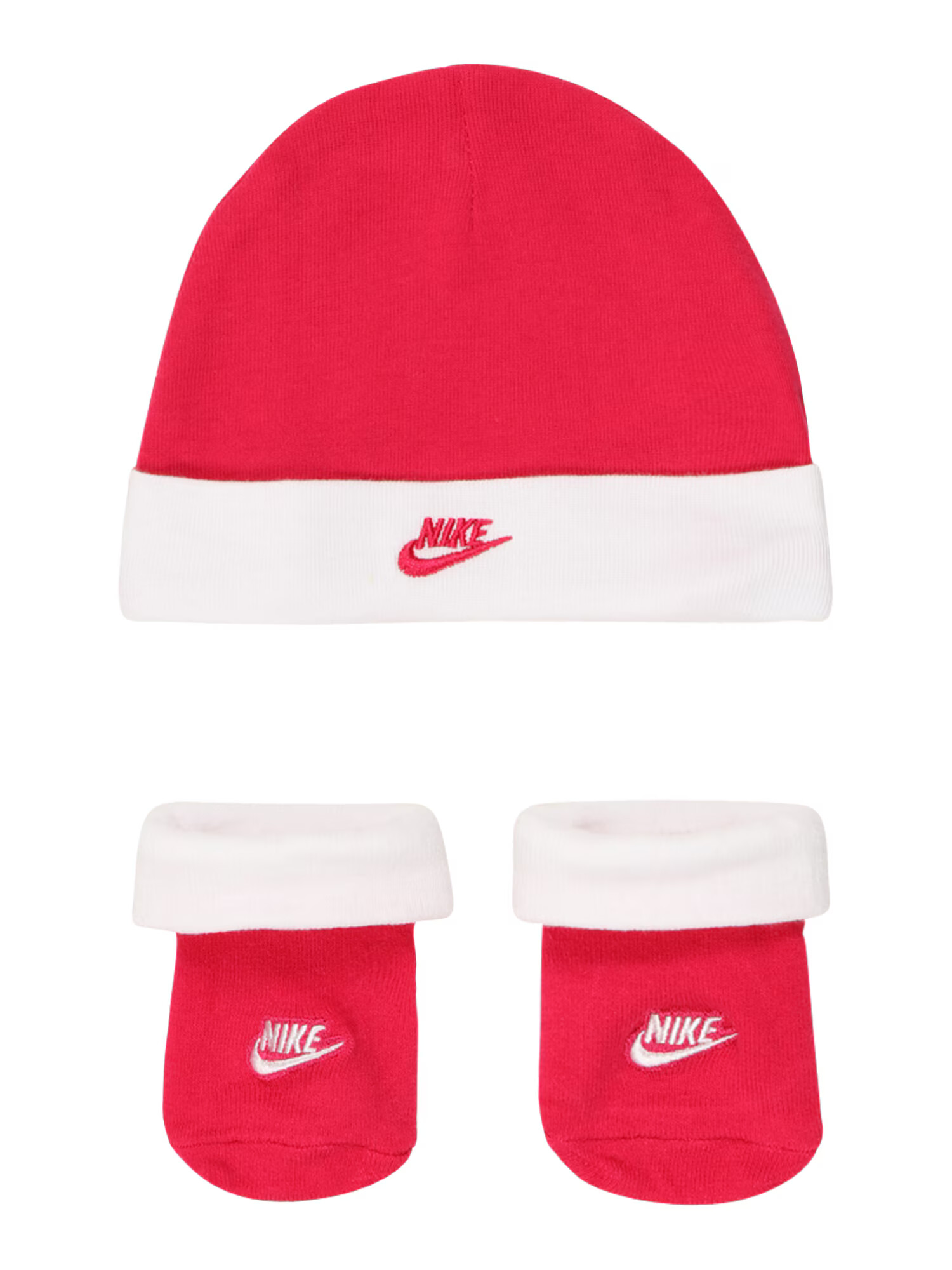 Nike Sportswear Seturi de lenjerie 'NIKE FUTURA HAT/BOOTIE 2PC' roșu intens / alb - Pled.ro