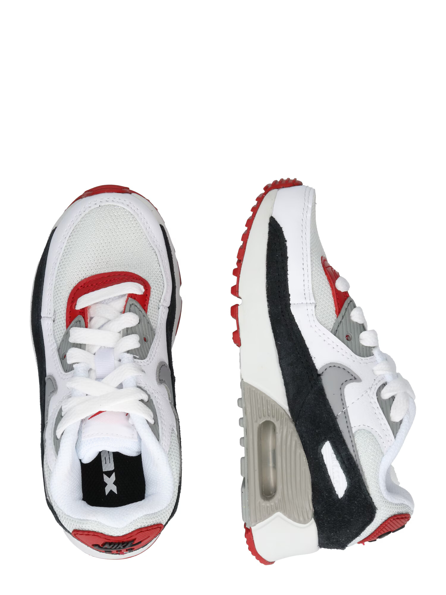 Nike Sportswear Sneaker 'AIR MAX 90 LTR (PS)' gri deschis / roșu / negru / alb - Pled.ro