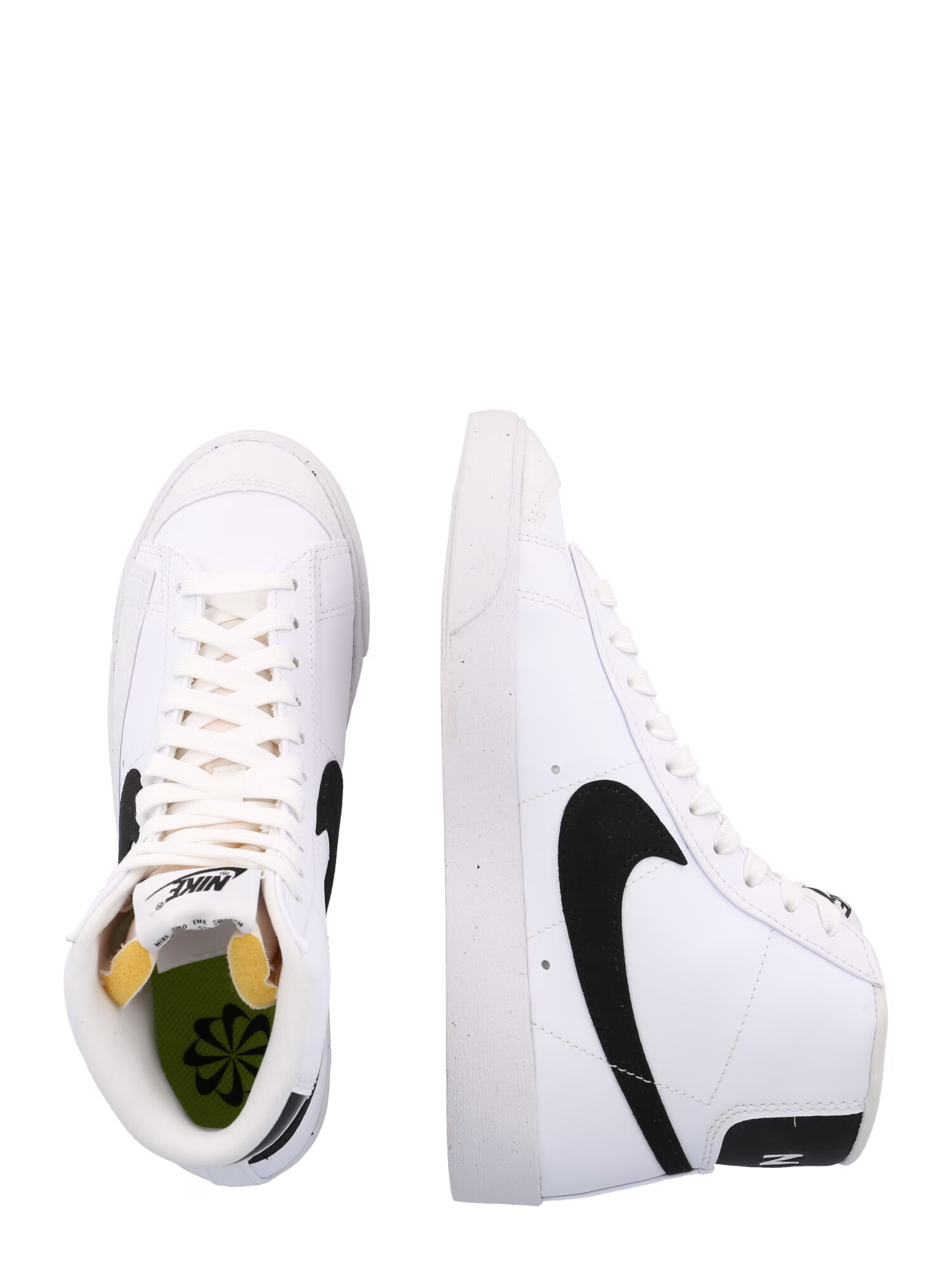 Nike Sportswear Sneaker înalt 'BLAZER MID 77 NEXT NATURE' negru / alb - Pled.ro