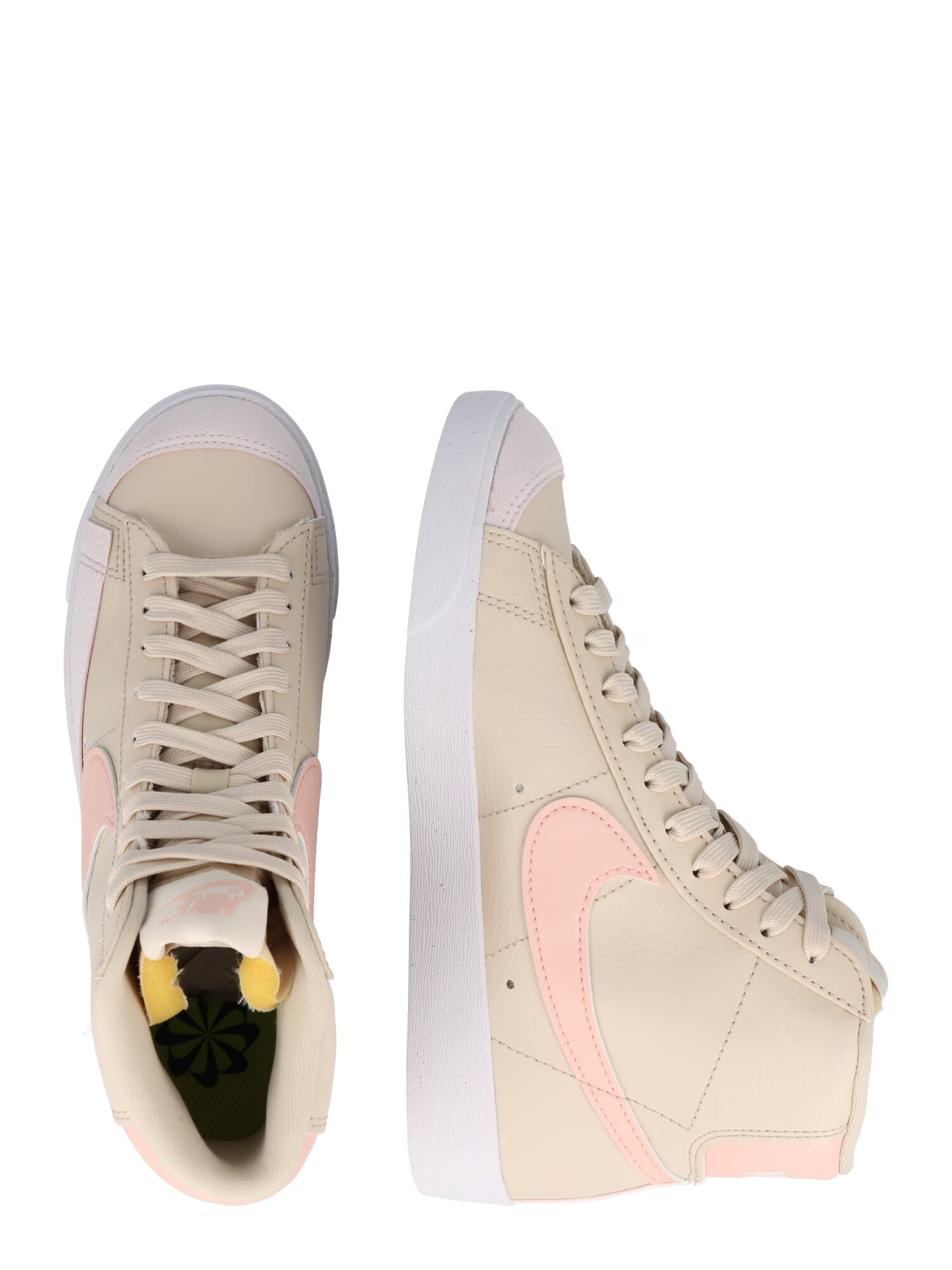 Nike Sportswear Sneaker înalt 'BLAZER MID 77 NEXT NATURE' maro deschis / portocaliu somon / roz / alb - Pled.ro