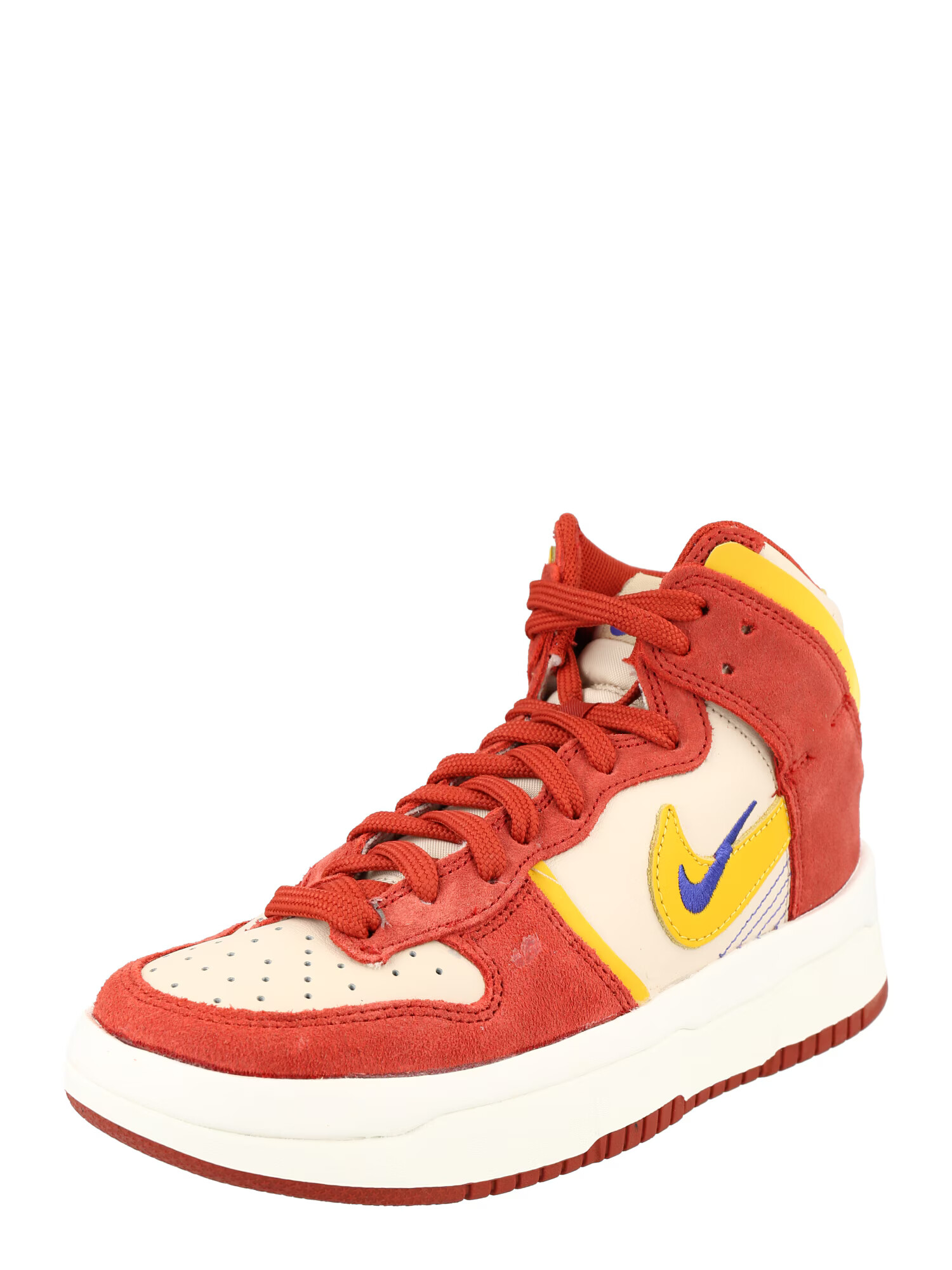 Nike Sportswear Sneaker înalt 'DUNK HIGH UP' crem / albastru / galben / roșu - Pled.ro