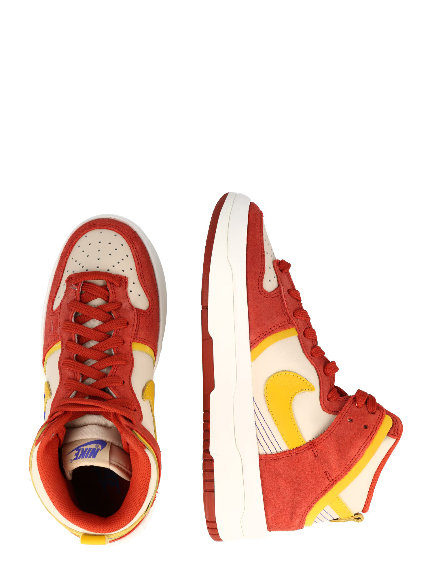 Nike Sportswear Sneaker înalt 'DUNK HIGH UP' crem / albastru / galben / roșu - Pled.ro