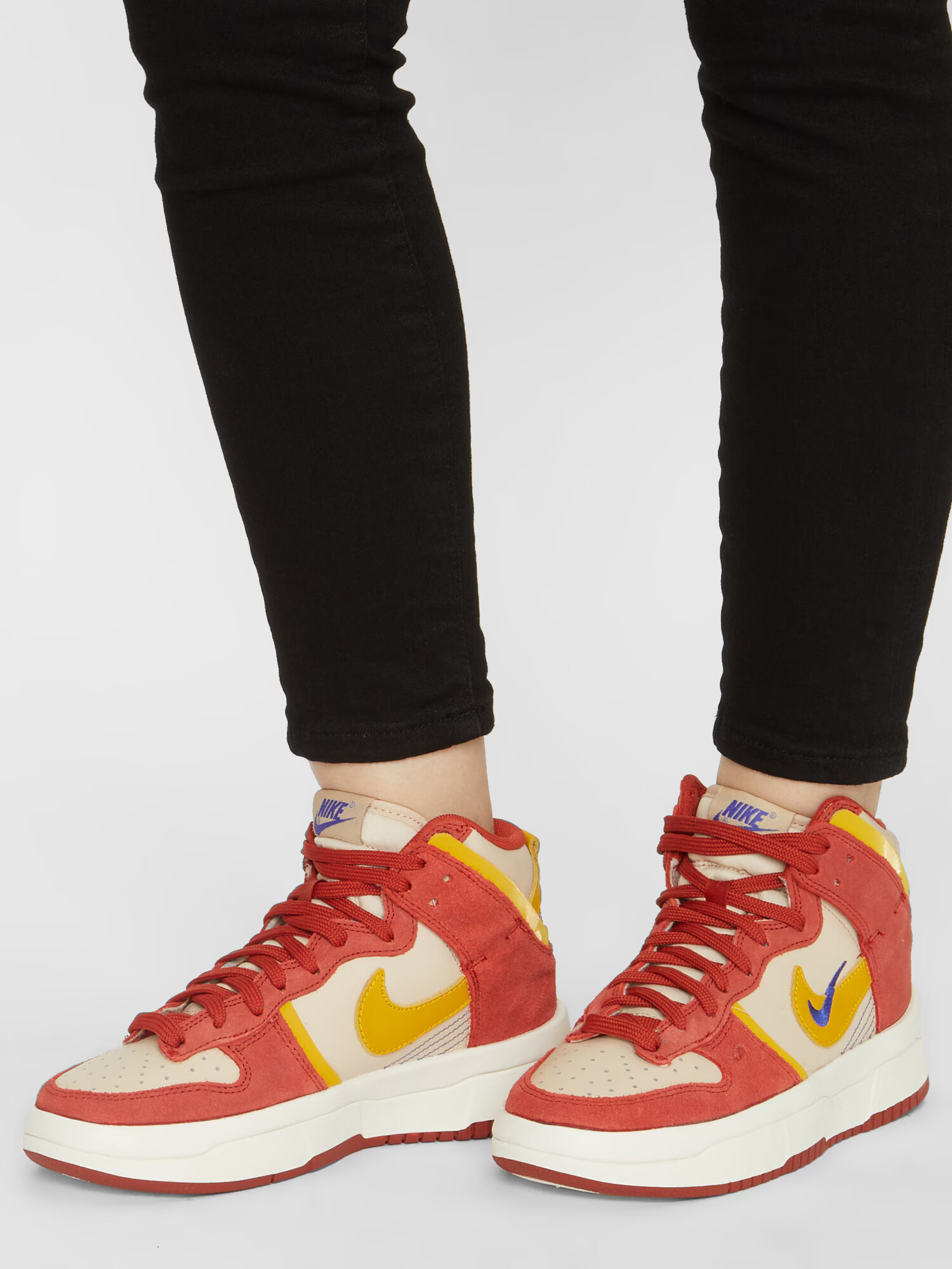 Nike Sportswear Sneaker înalt 'DUNK HIGH UP' crem / albastru / galben / roșu - Pled.ro