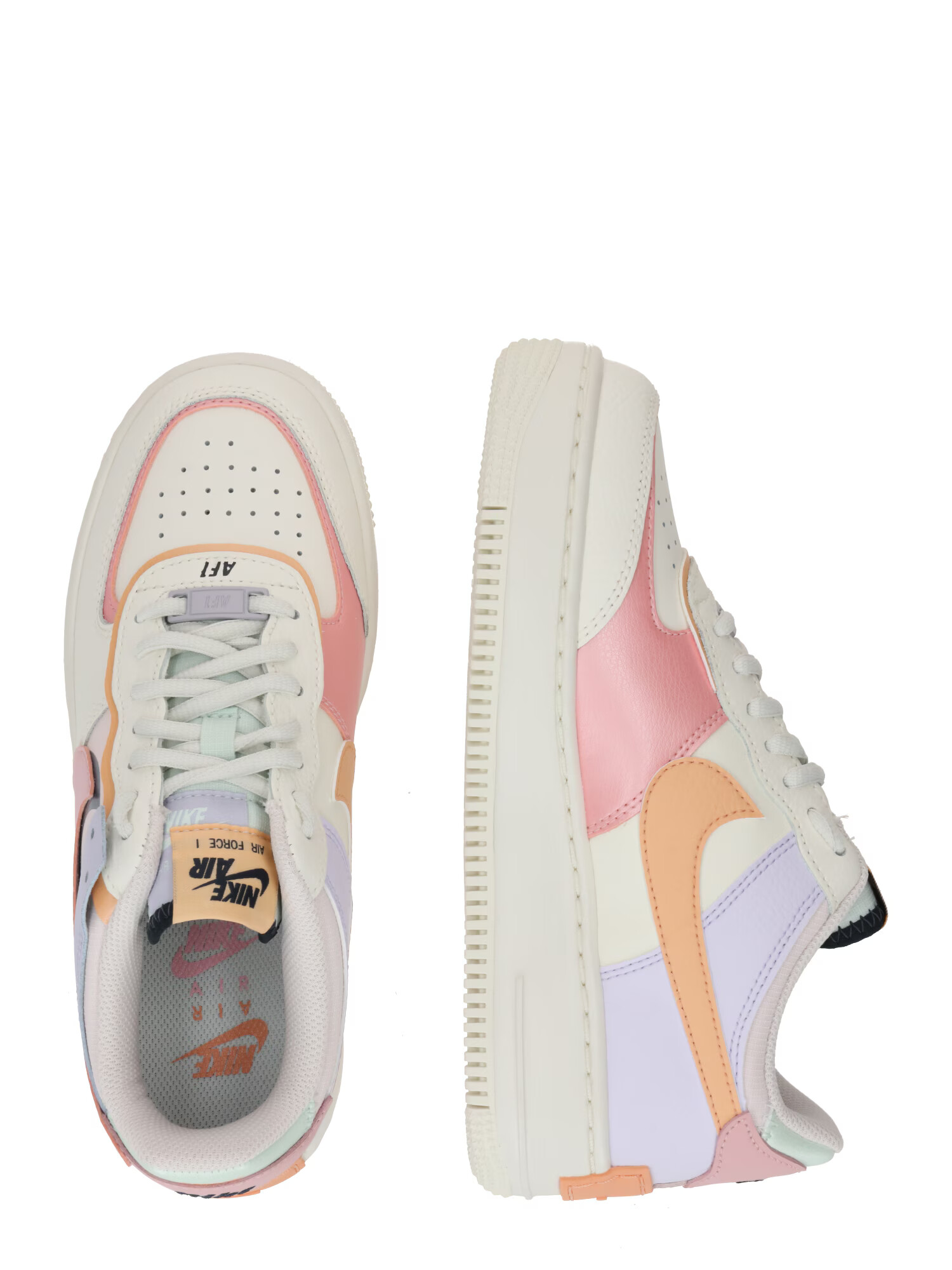 Nike Sportswear Sneaker low 'AF1 AF1' bej deschis / mov deschis / portocaliu / roz - Pled.ro