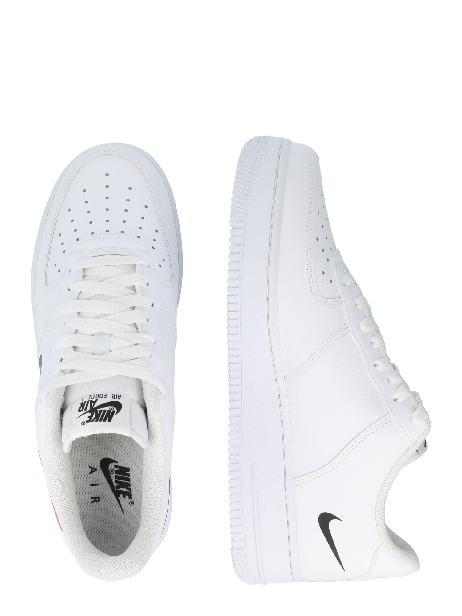 Nike Sportswear Sneaker low 'AIR FORCE 1 07' albastru deschis / roșu / negru / alb - Pled.ro