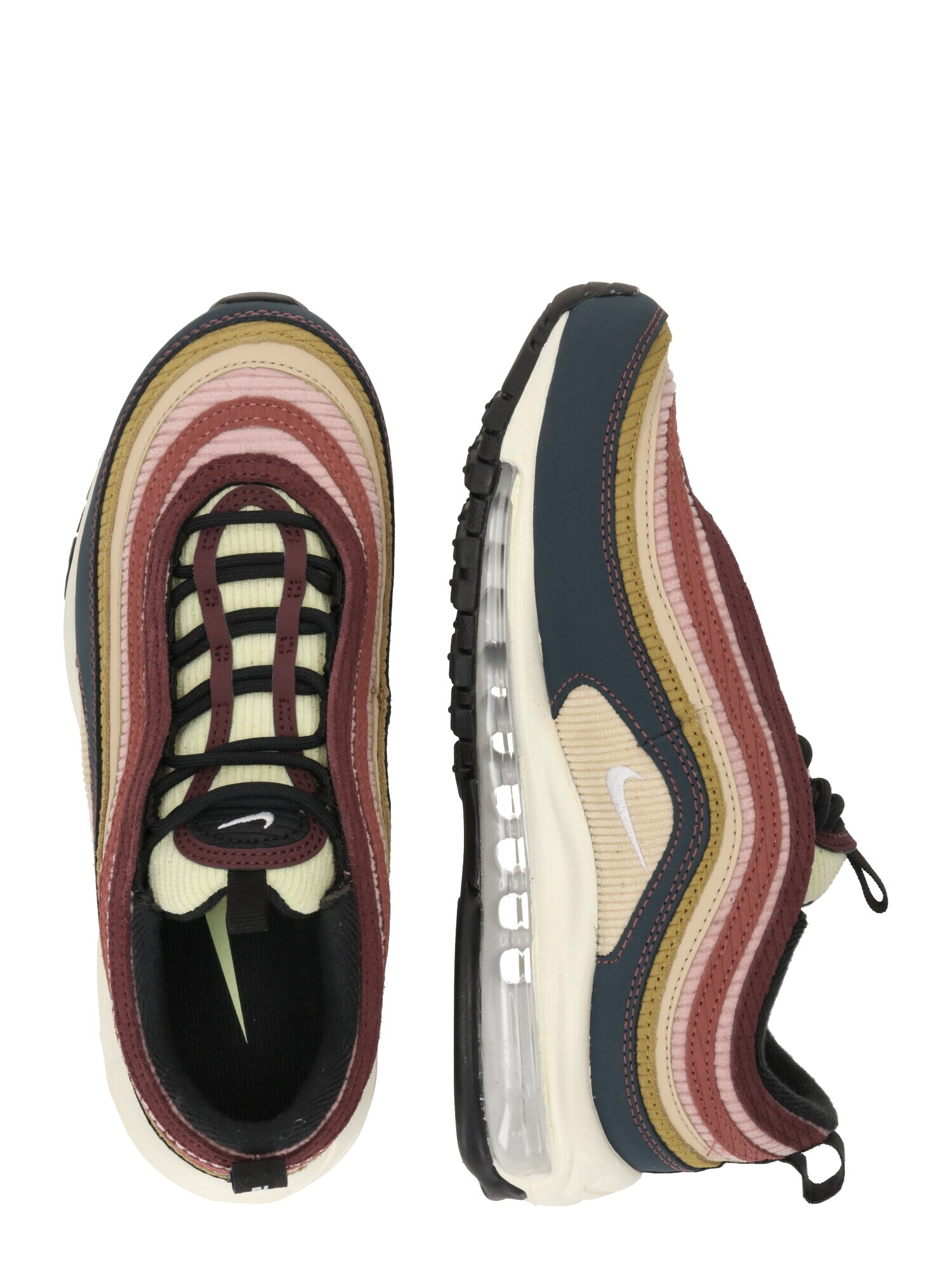 Nike Sportswear Sneaker low 'Air Max 97' culoarea pielii / galben curry / verde închis / roșu pastel - Pled.ro