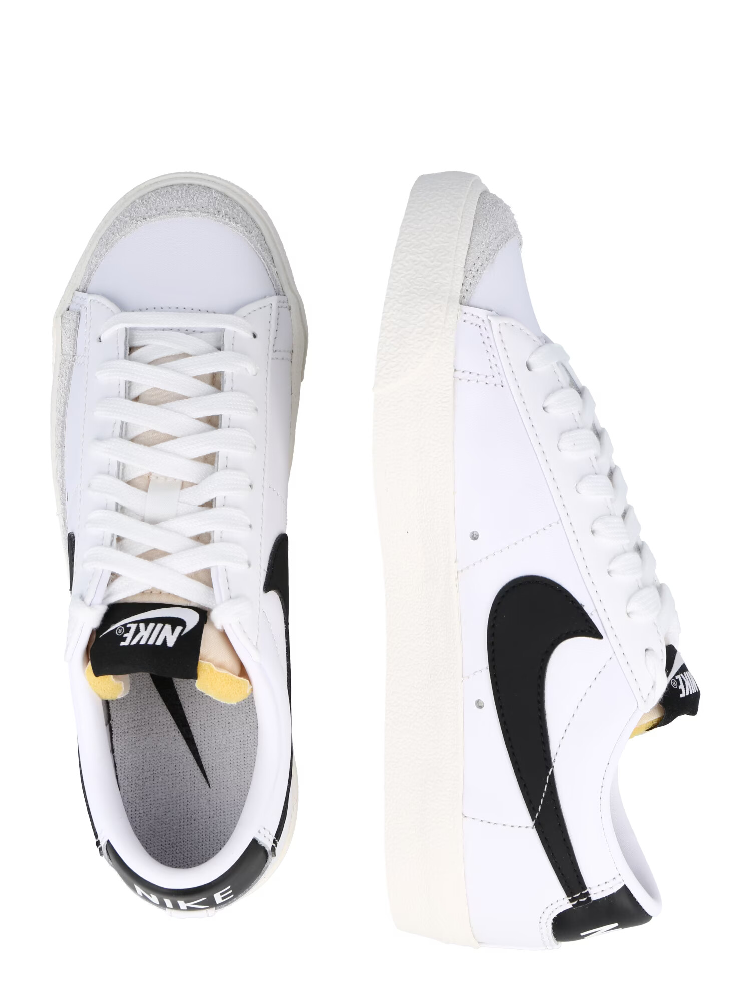 Nike Sportswear Sneaker low 'BLAZER LOW 77' negru / alb / alb coajă de ou - Pled.ro