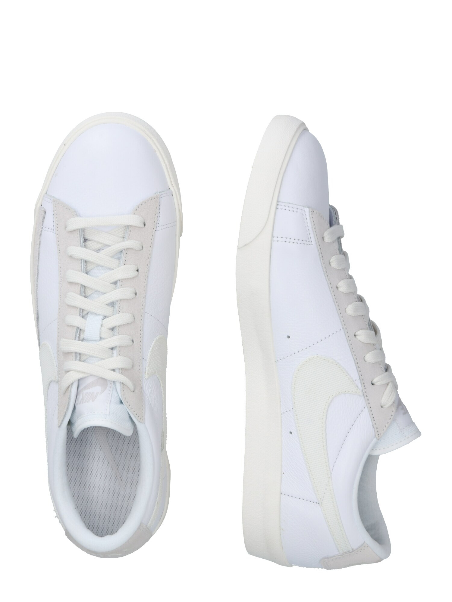 Nike Sportswear Sneaker low 'BLAZER LOW LEATHER' platină / alb - Pled.ro