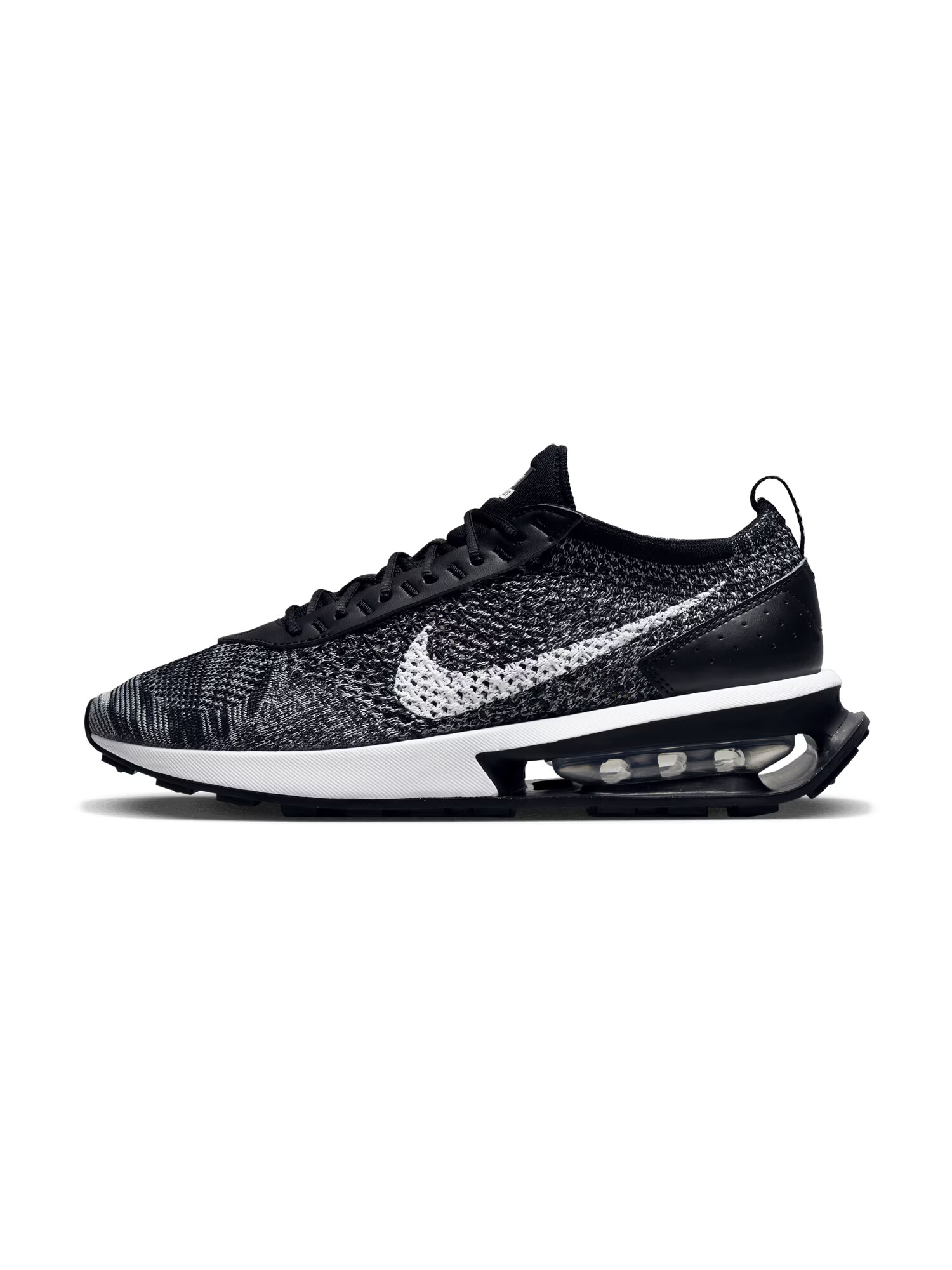 Nike Sportswear Sneaker low 'AIR MAX FLYKNIT RACER' negru / negru amestecat / alb - Pled.ro