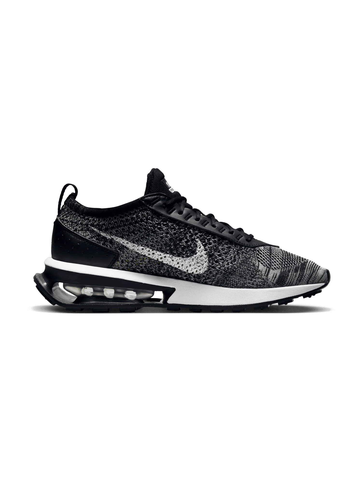 Nike Sportswear Sneaker low 'AIR MAX FLYKNIT RACER' negru / negru amestecat / alb - Pled.ro