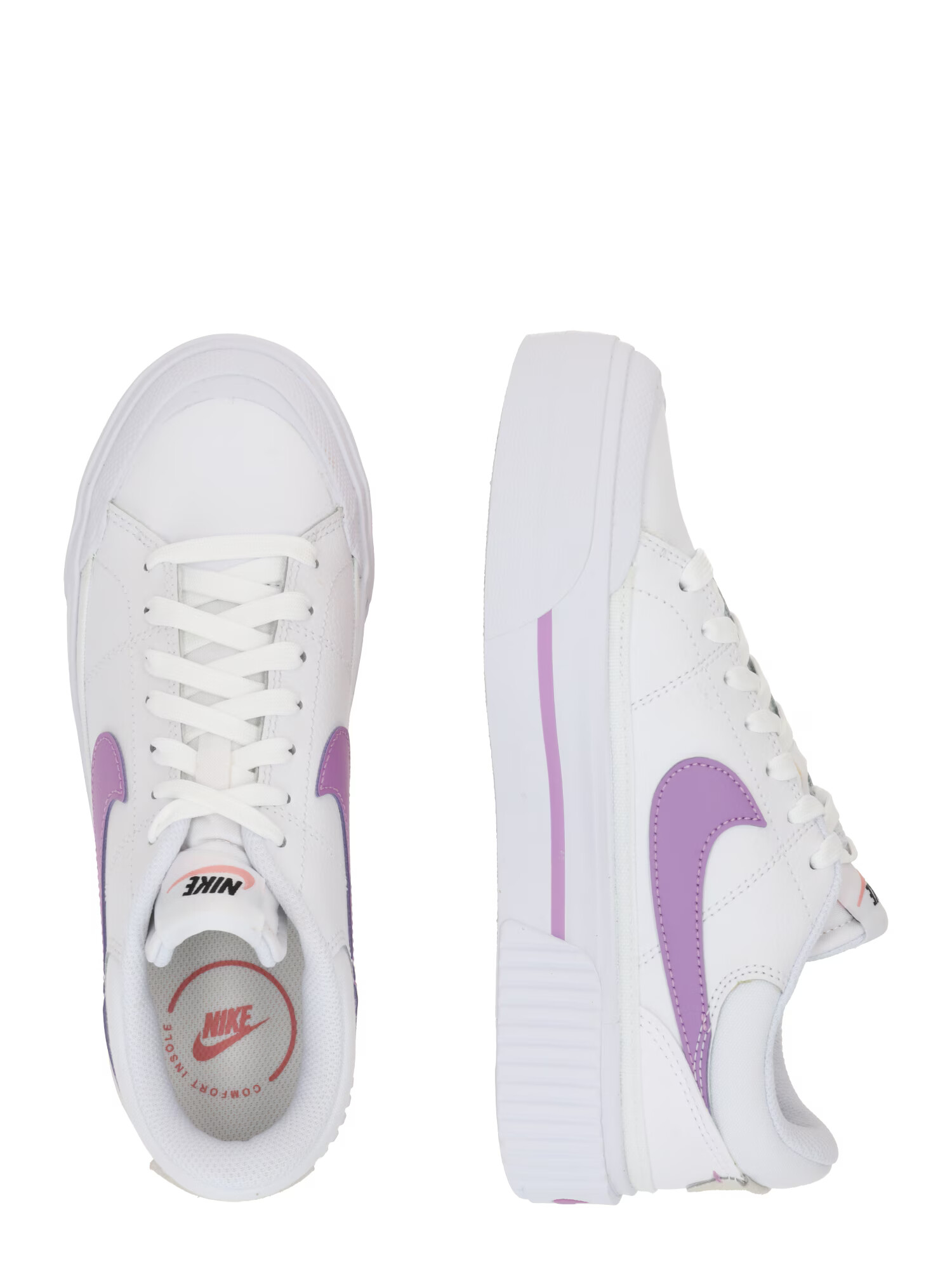 Nike Sportswear Sneaker low 'COURT LEGACY LIFT' mov deschis / alb - Pled.ro