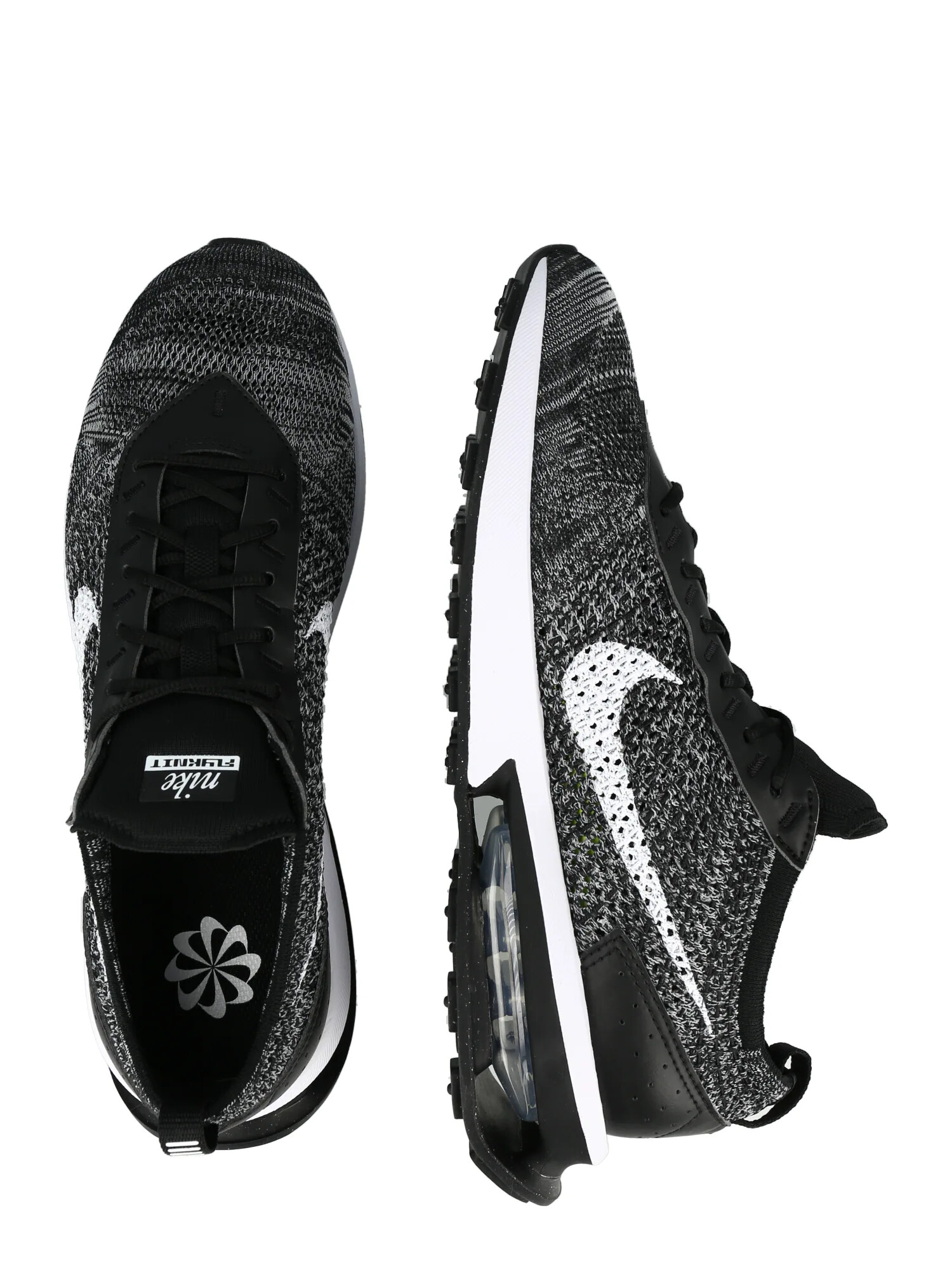 Nike Sportswear Sneaker low 'AIR MAX FLYKNIT RACER' negru / alb - Pled.ro