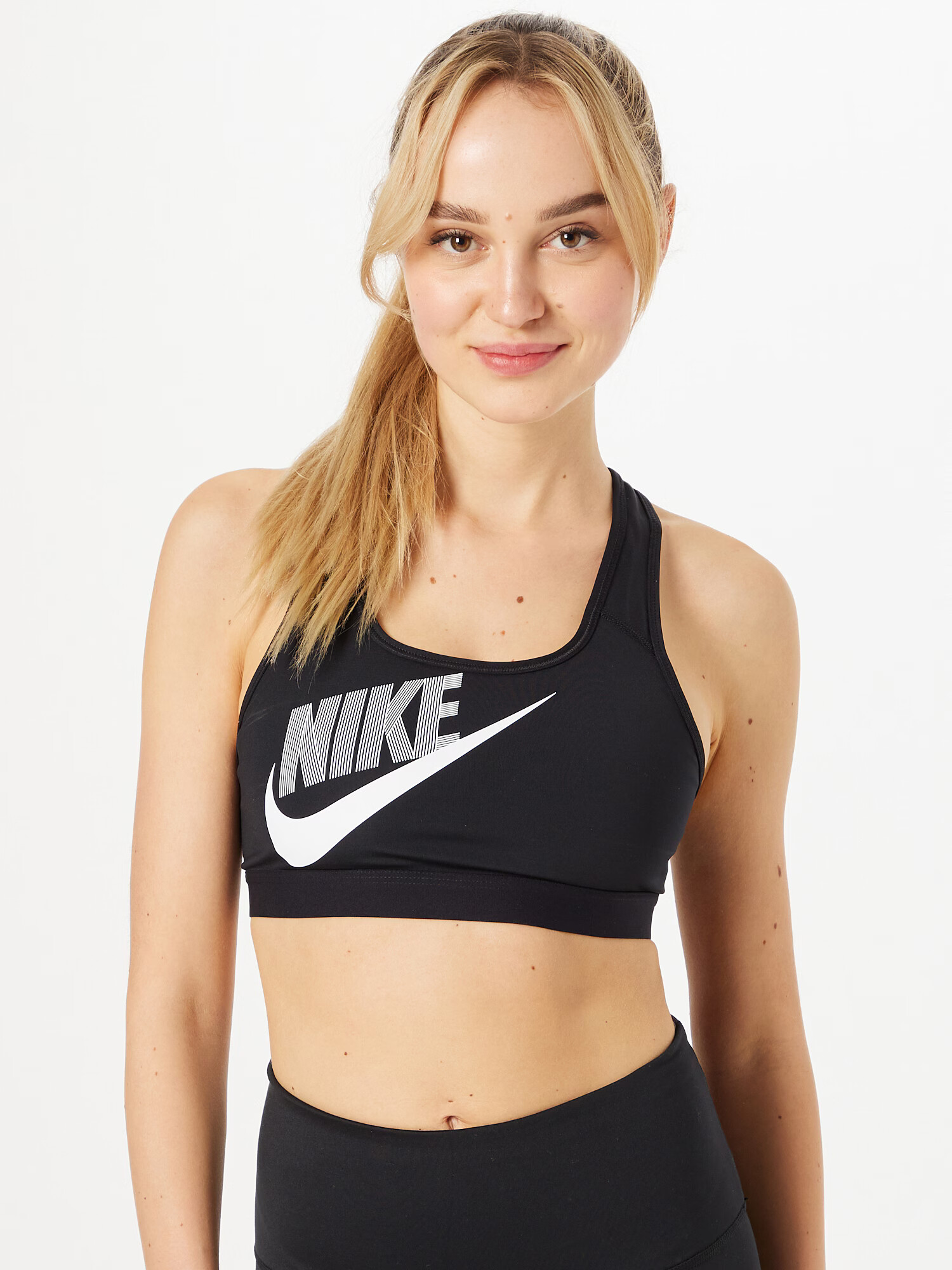 Nike Sportswear Sutien negru / alb - Pled.ro