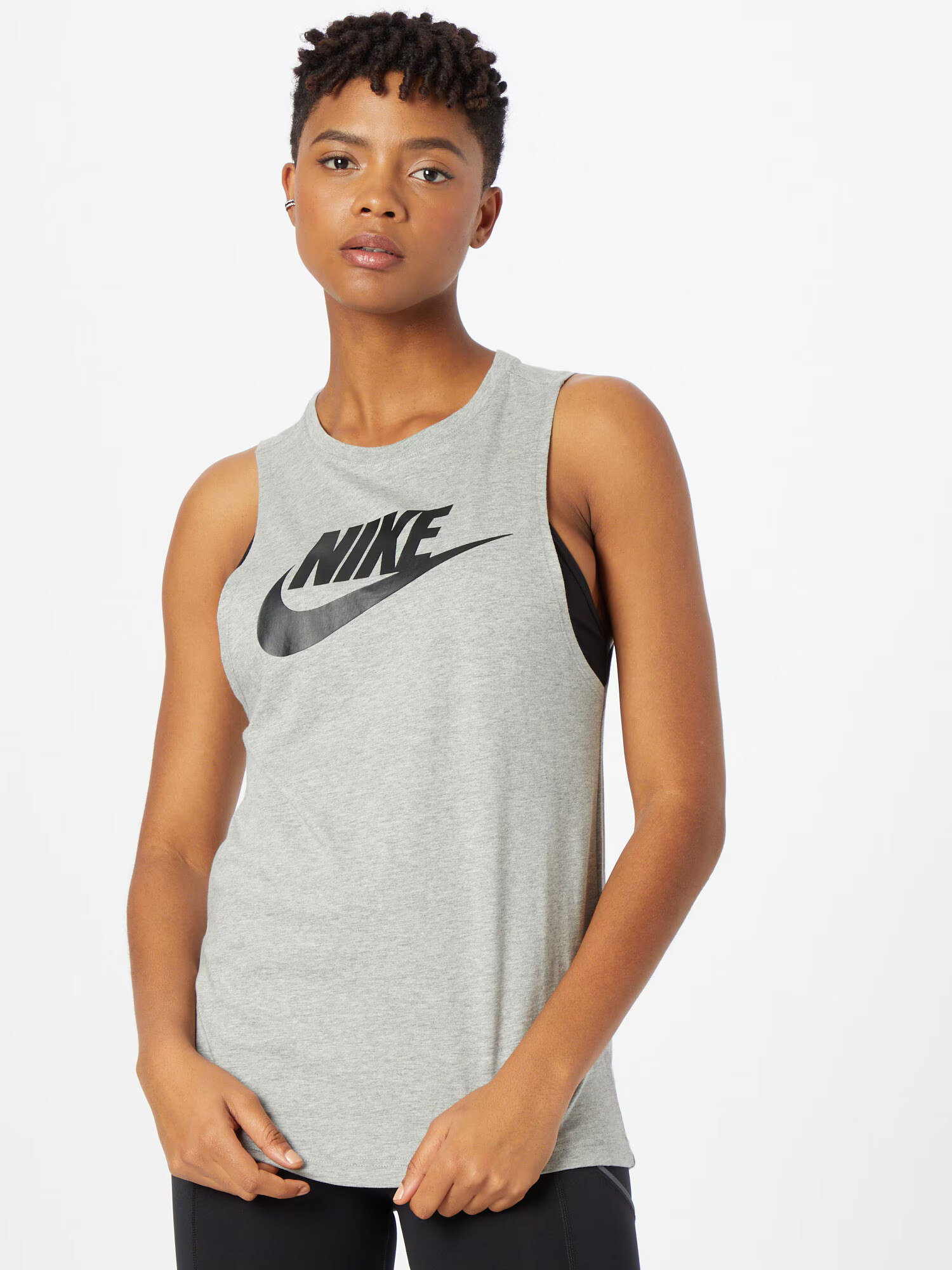 Nike Sportswear Top gri amestecat / negru - Pled.ro