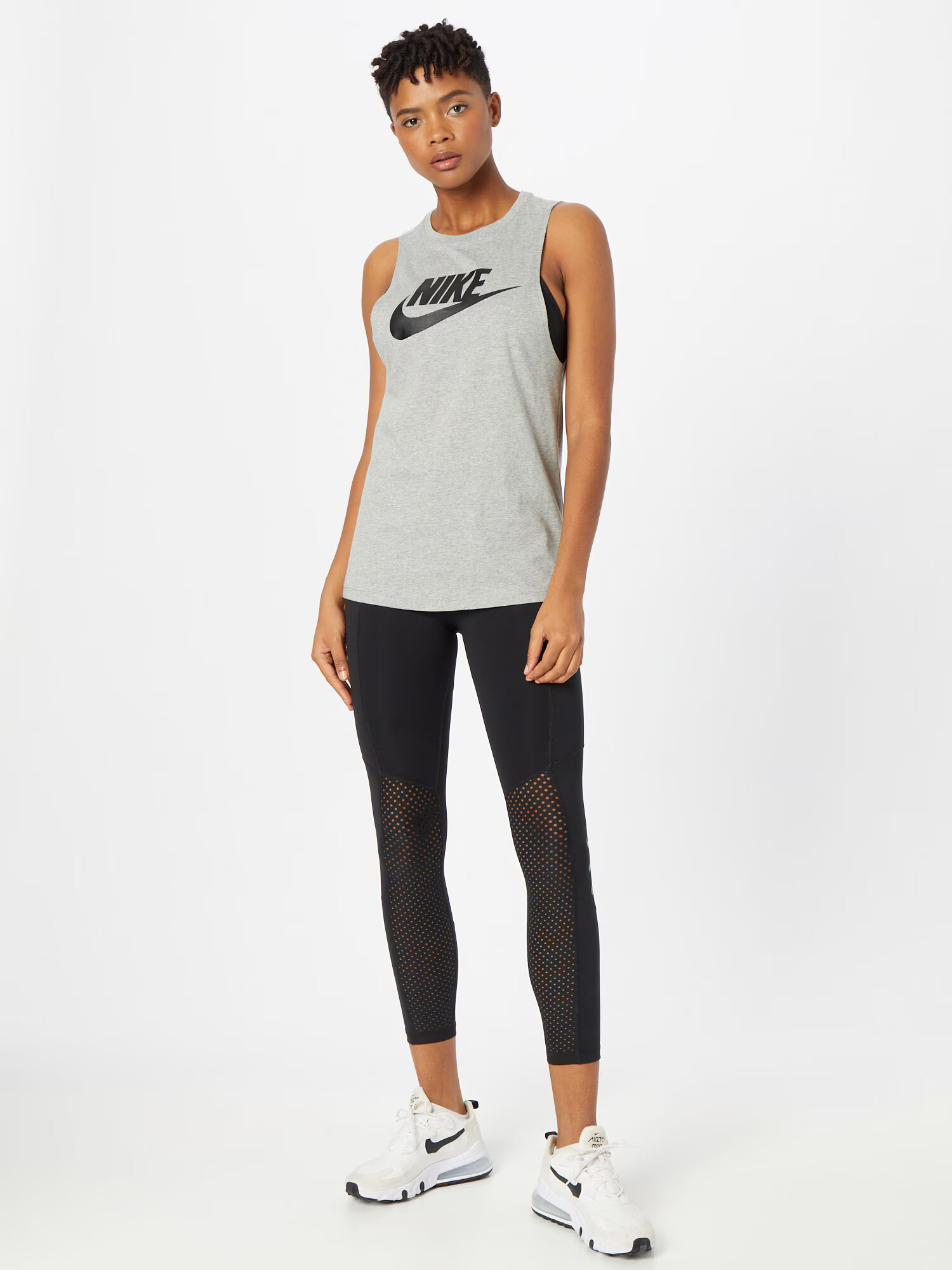 Nike Sportswear Top gri amestecat / negru - Pled.ro