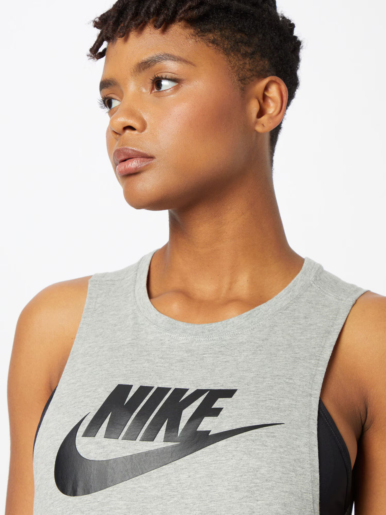 Nike Sportswear Top gri amestecat / negru - Pled.ro