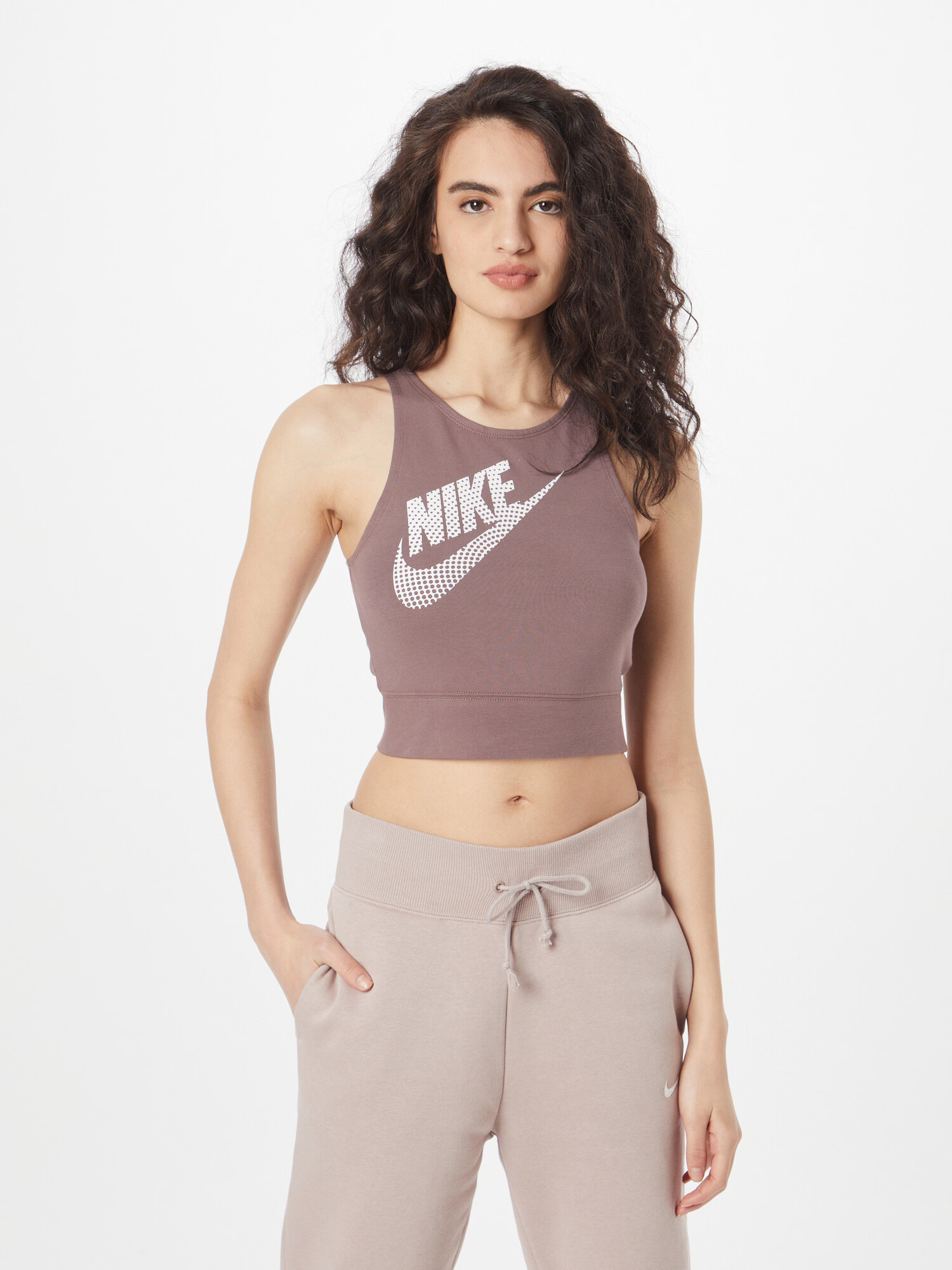 Nike Sportswear Top mauve / alb - Pled.ro