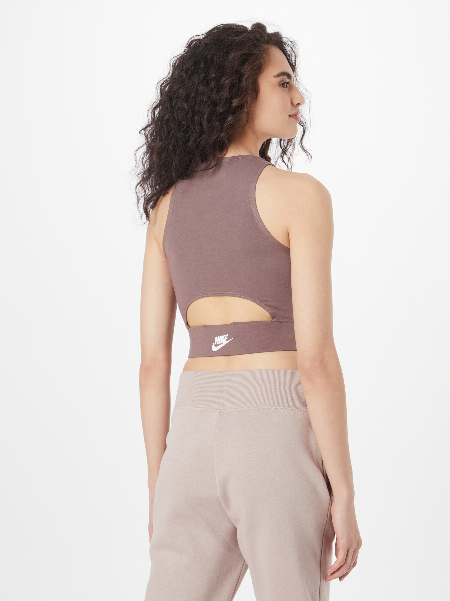 Nike Sportswear Top mauve / alb - Pled.ro