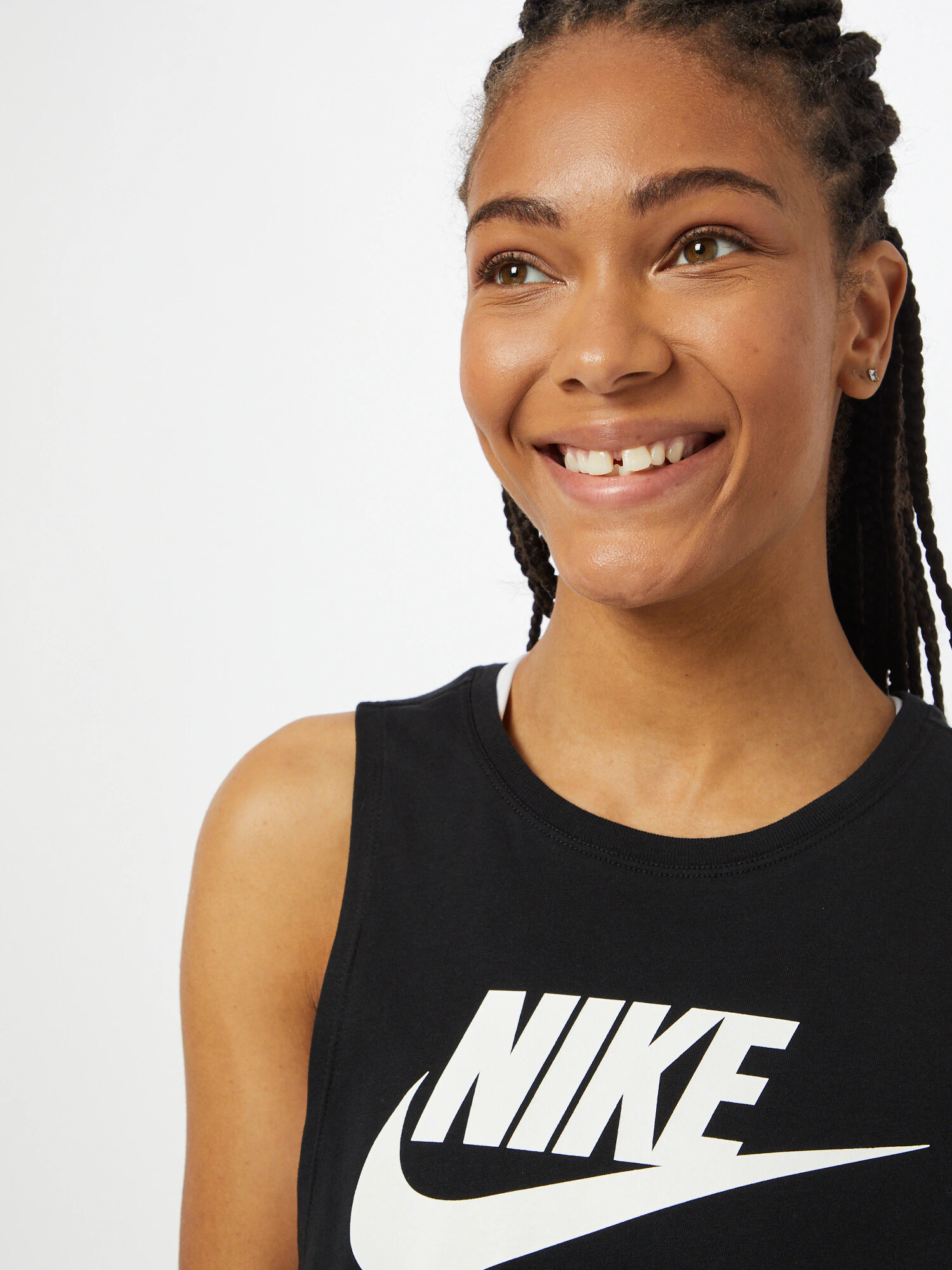 Nike Sportswear Top negru / alb - Pled.ro