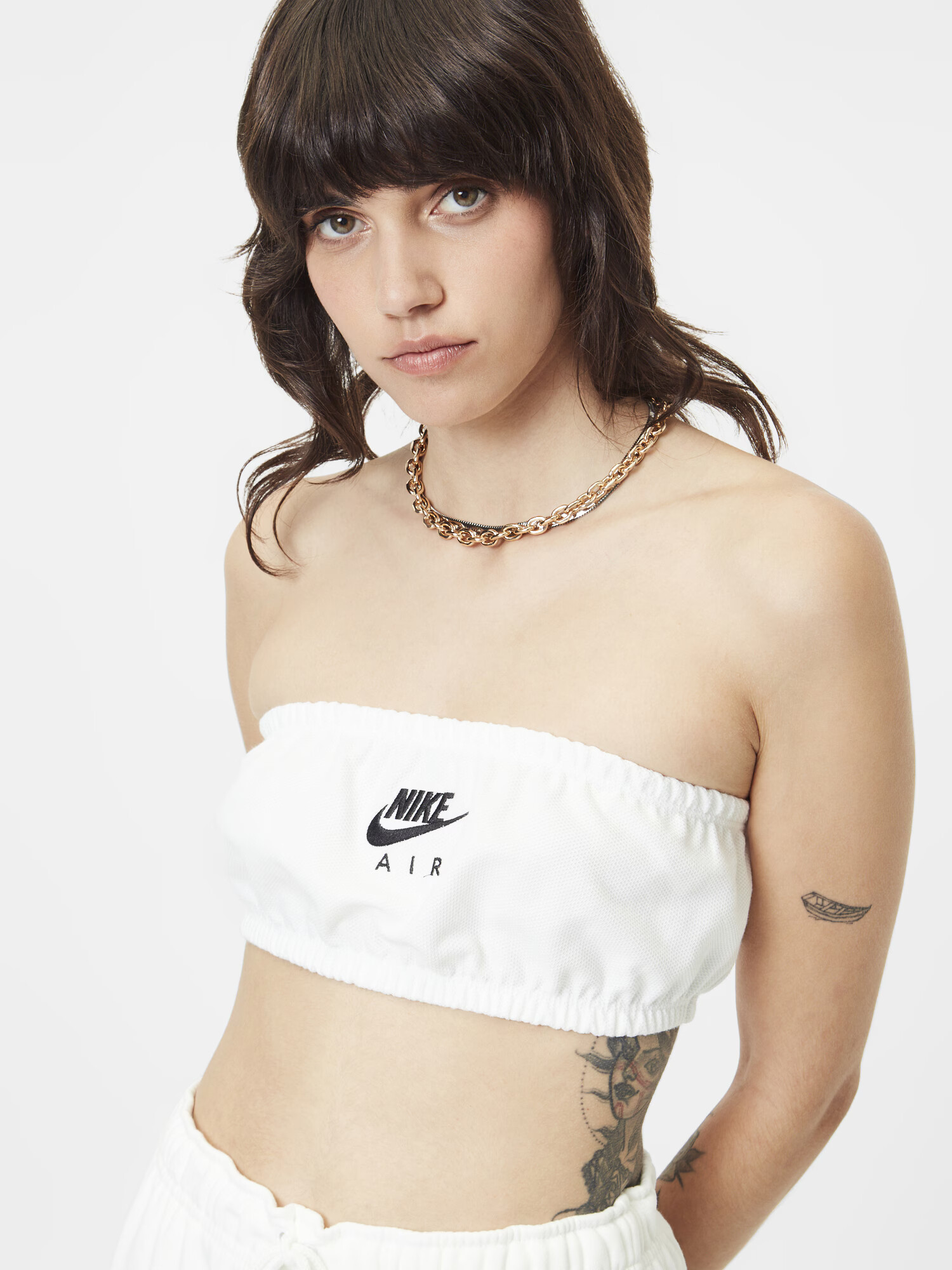 Nike Sportswear Top negru / alb - Pled.ro