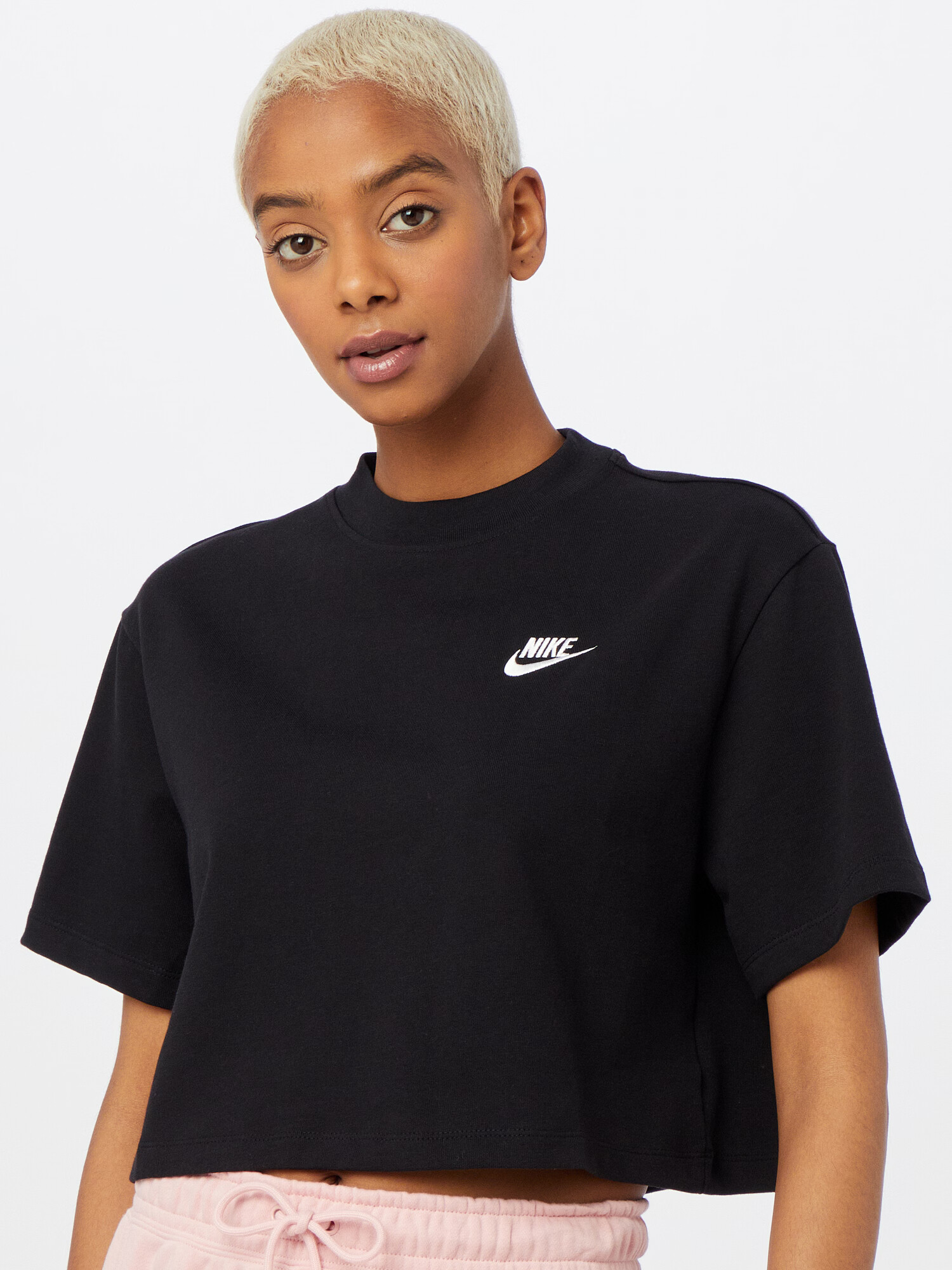 Nike Sportswear Top negru / alb - Pled.ro