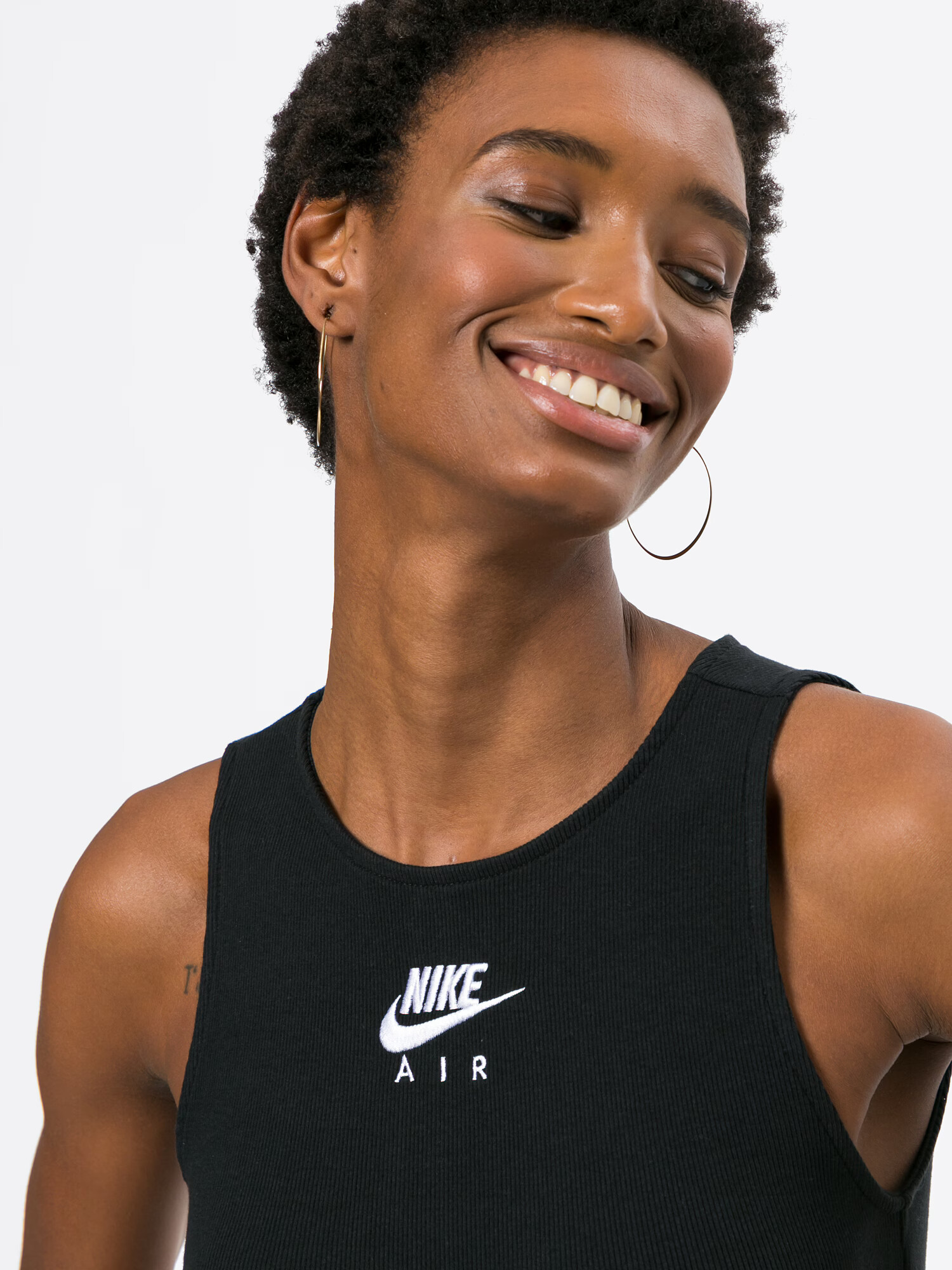 Nike Sportswear Top negru / alb - Pled.ro