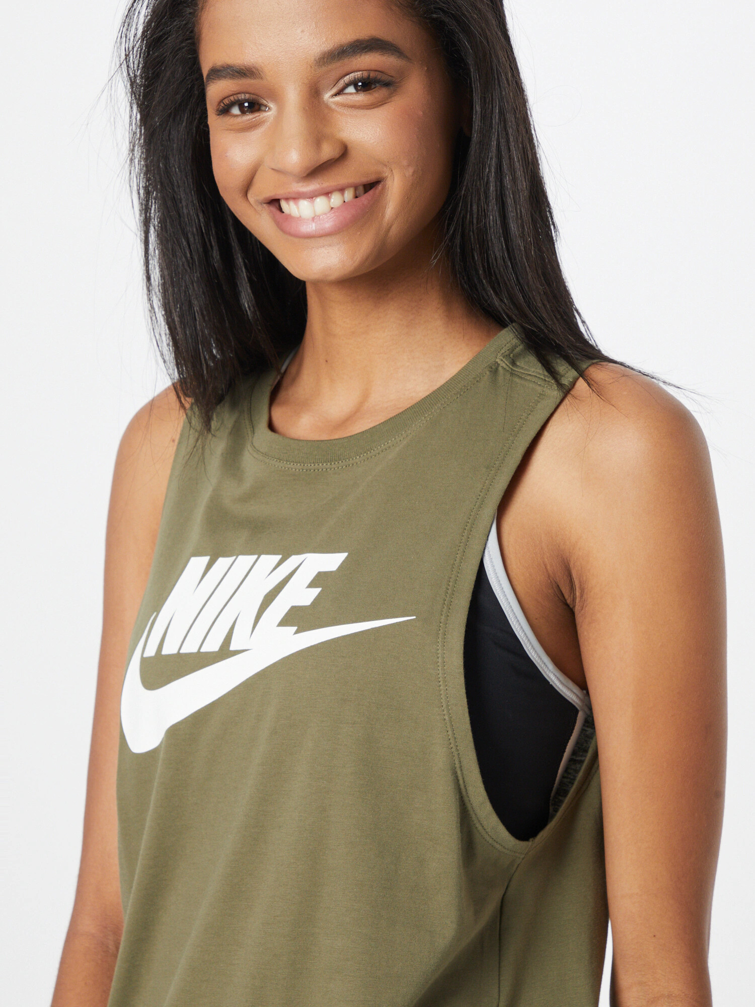 Nike Sportswear Top oliv / alb - Pled.ro