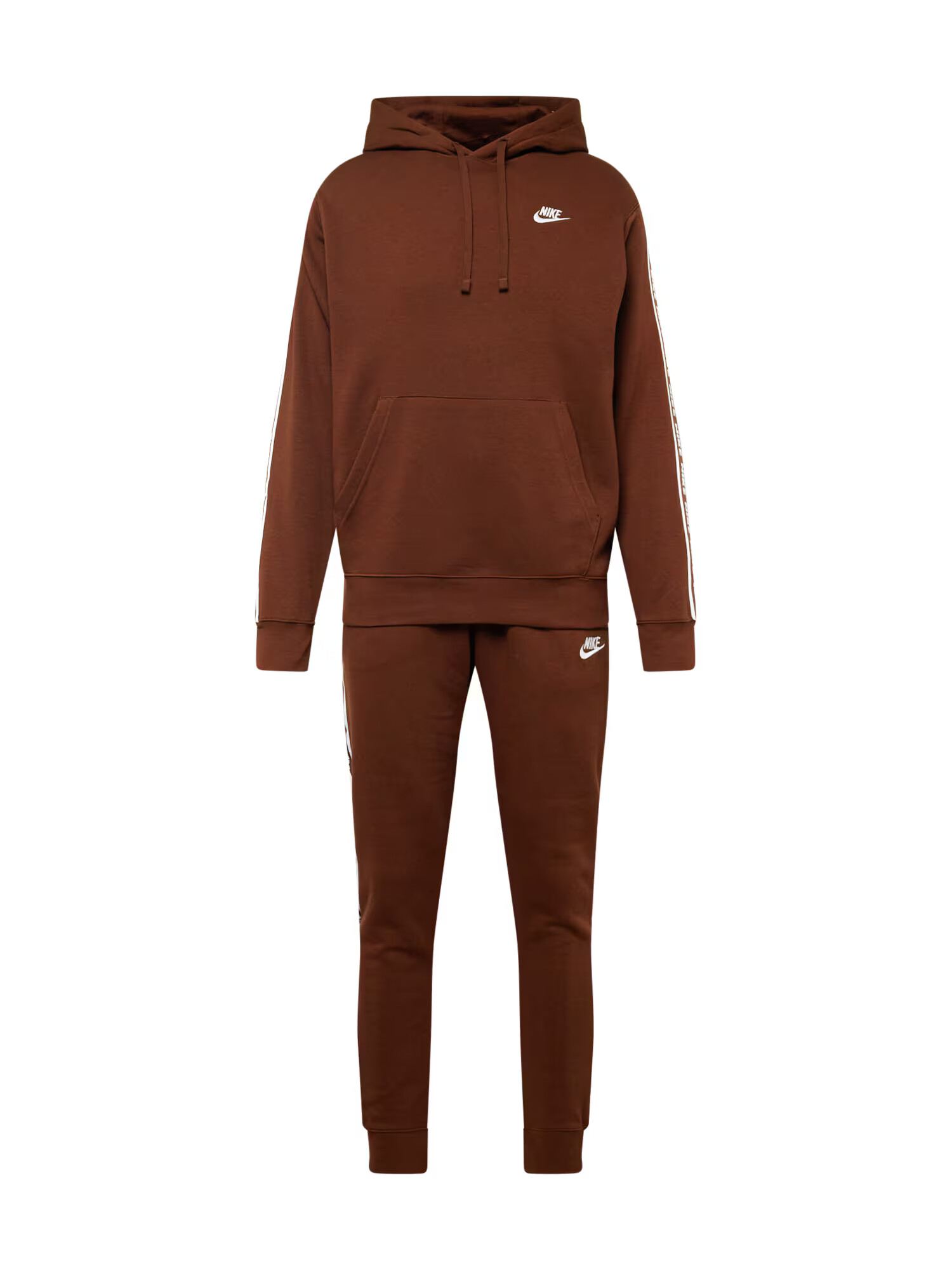 Nike Sportswear Trening 'CLUB FLEECE' castaniu / alb - Pled.ro