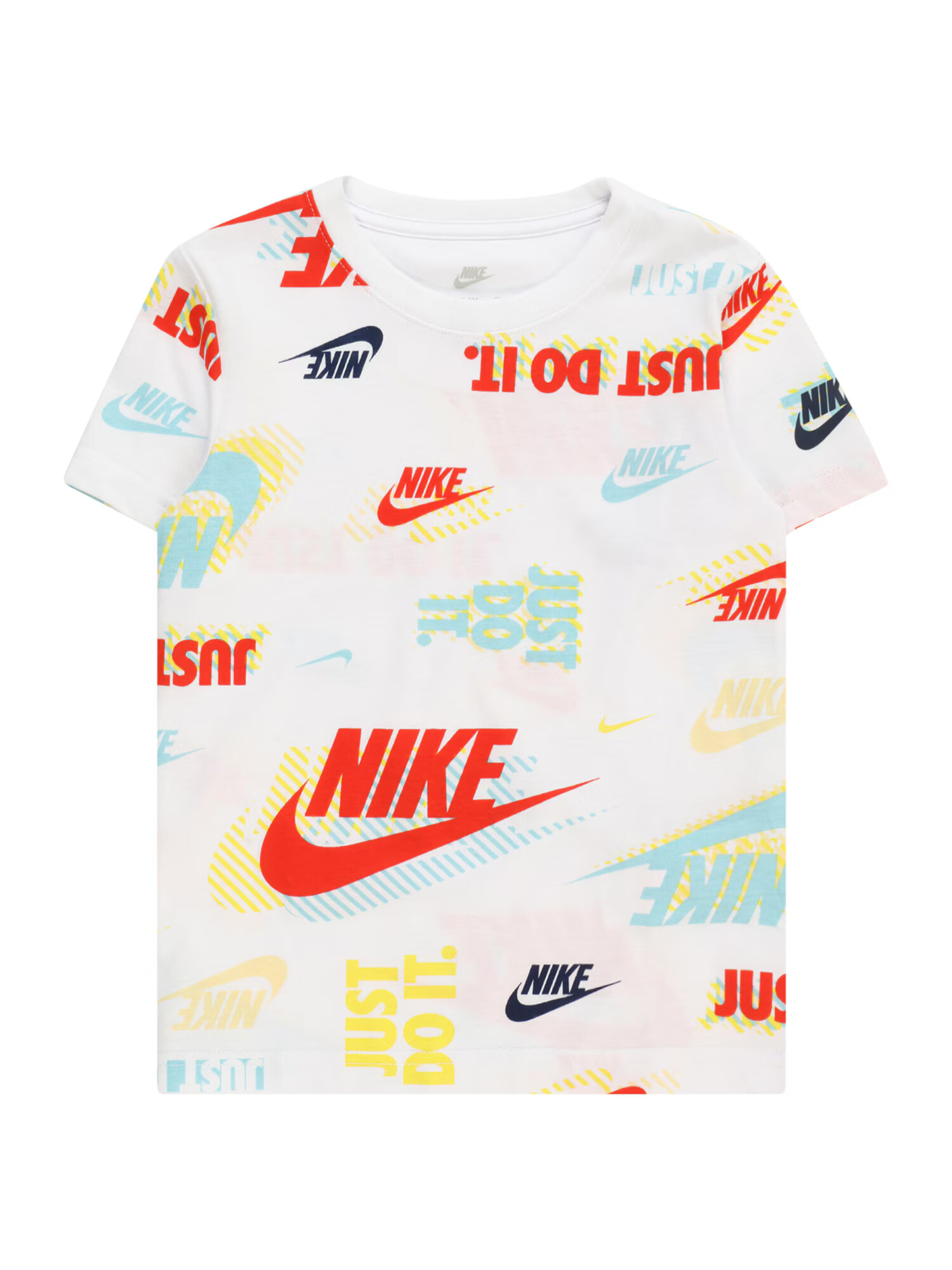 Nike Sportswear Tricou 'ACTIVE' turcoaz / galben / roșu / alb - Pled.ro