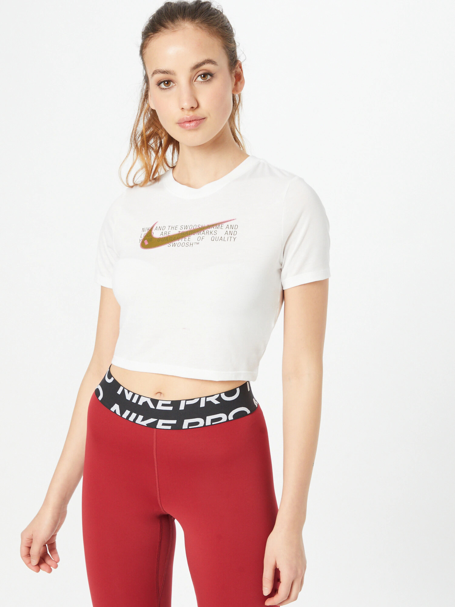 Nike Sportswear Tricou auriu / alb - Pled.ro