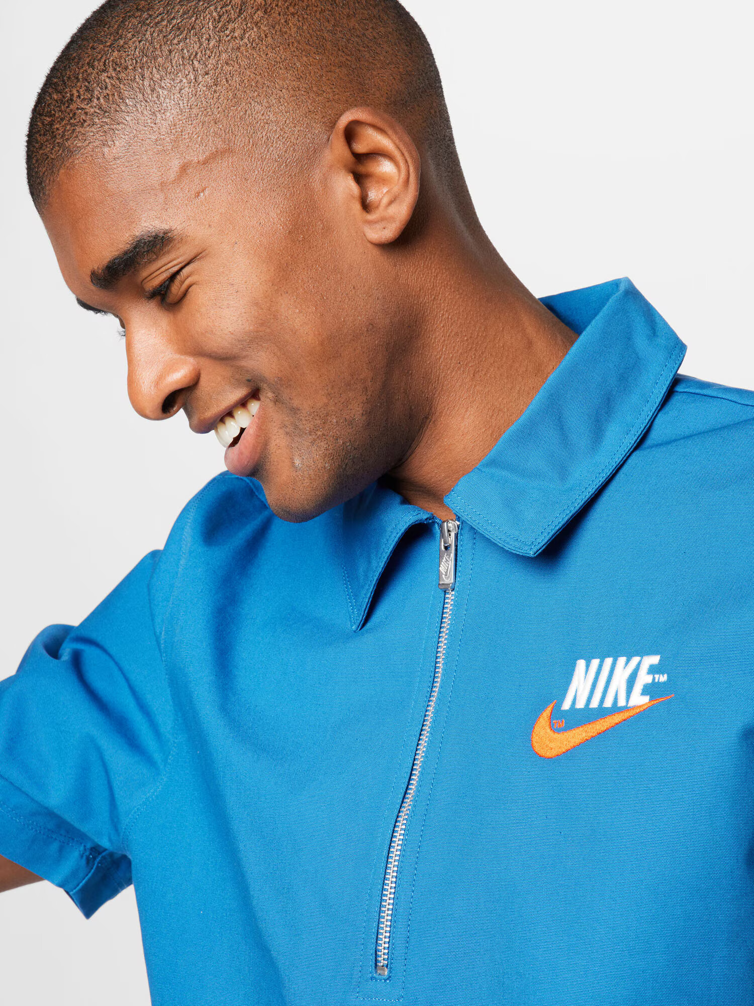 Nike Sportswear Tricou azur / roșu deschis / alb - Pled.ro