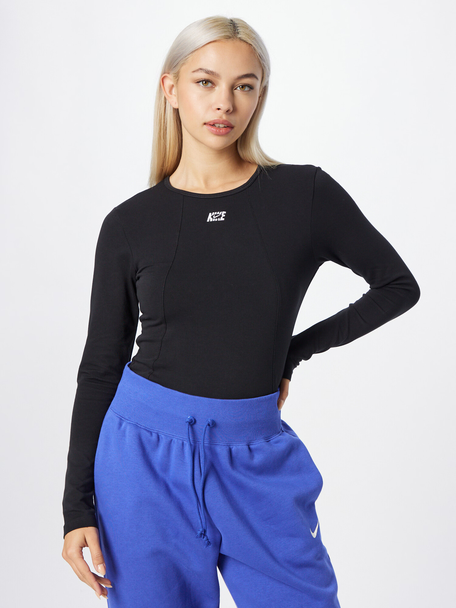 Nike Sportswear Tricou body negru / alb - Pled.ro