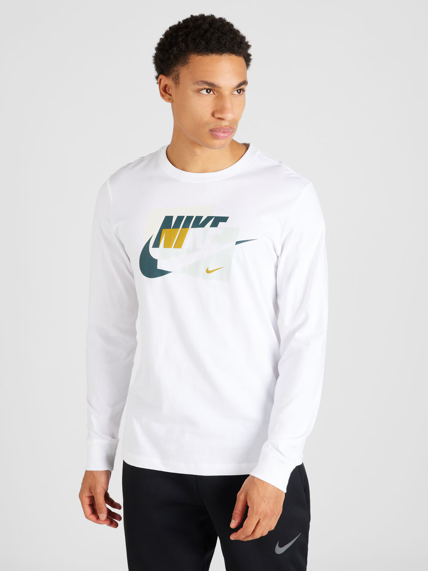 Nike Sportswear Tricou 'CONNECT' galben muștar / gri deschis / verde petrol / alb - Pled.ro