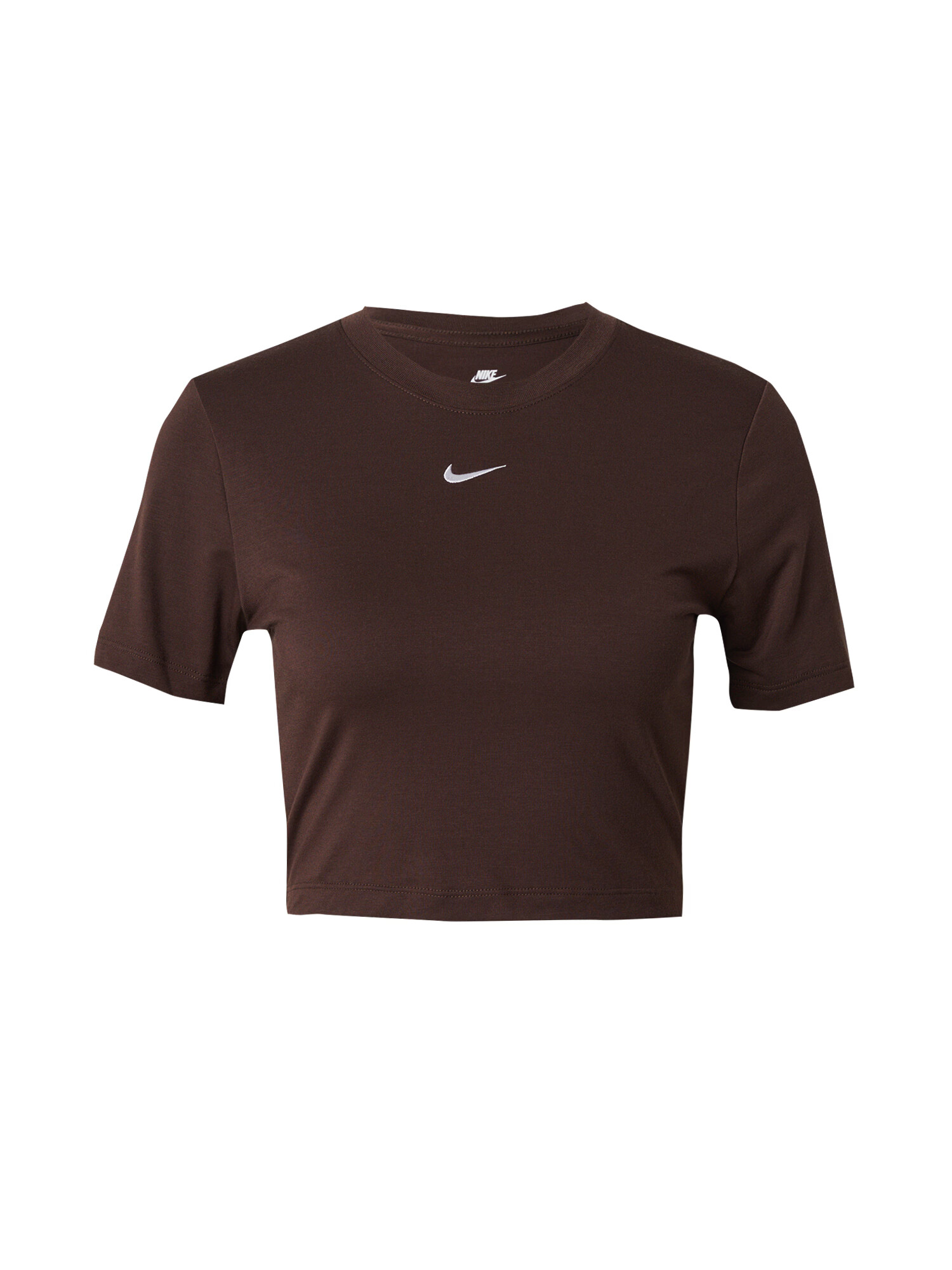 Nike Sportswear Tricou 'Essential' maro închis / alb - Pled.ro