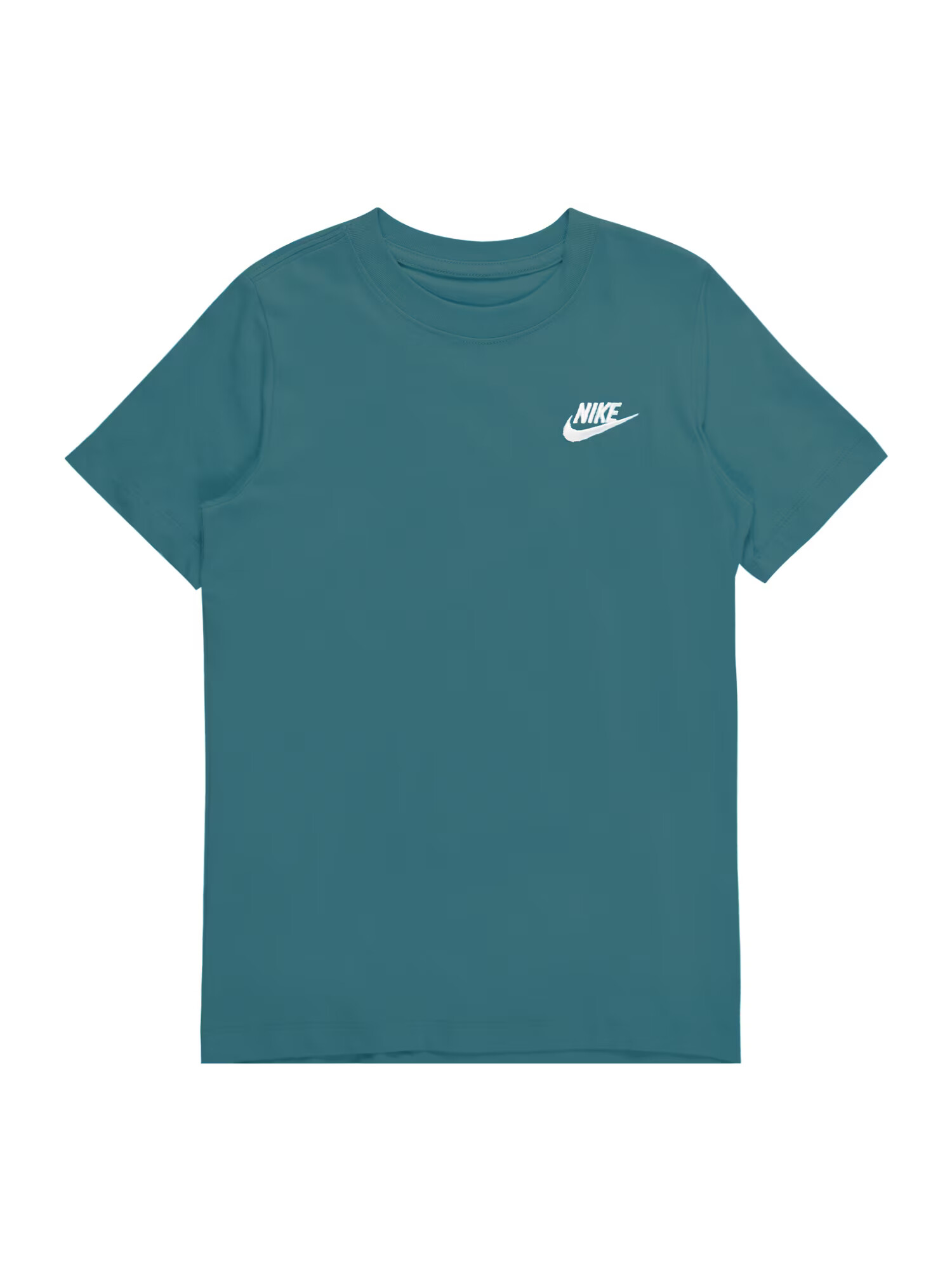 Nike Sportswear Tricou 'FUTURA' verde petrol / alb - Pled.ro