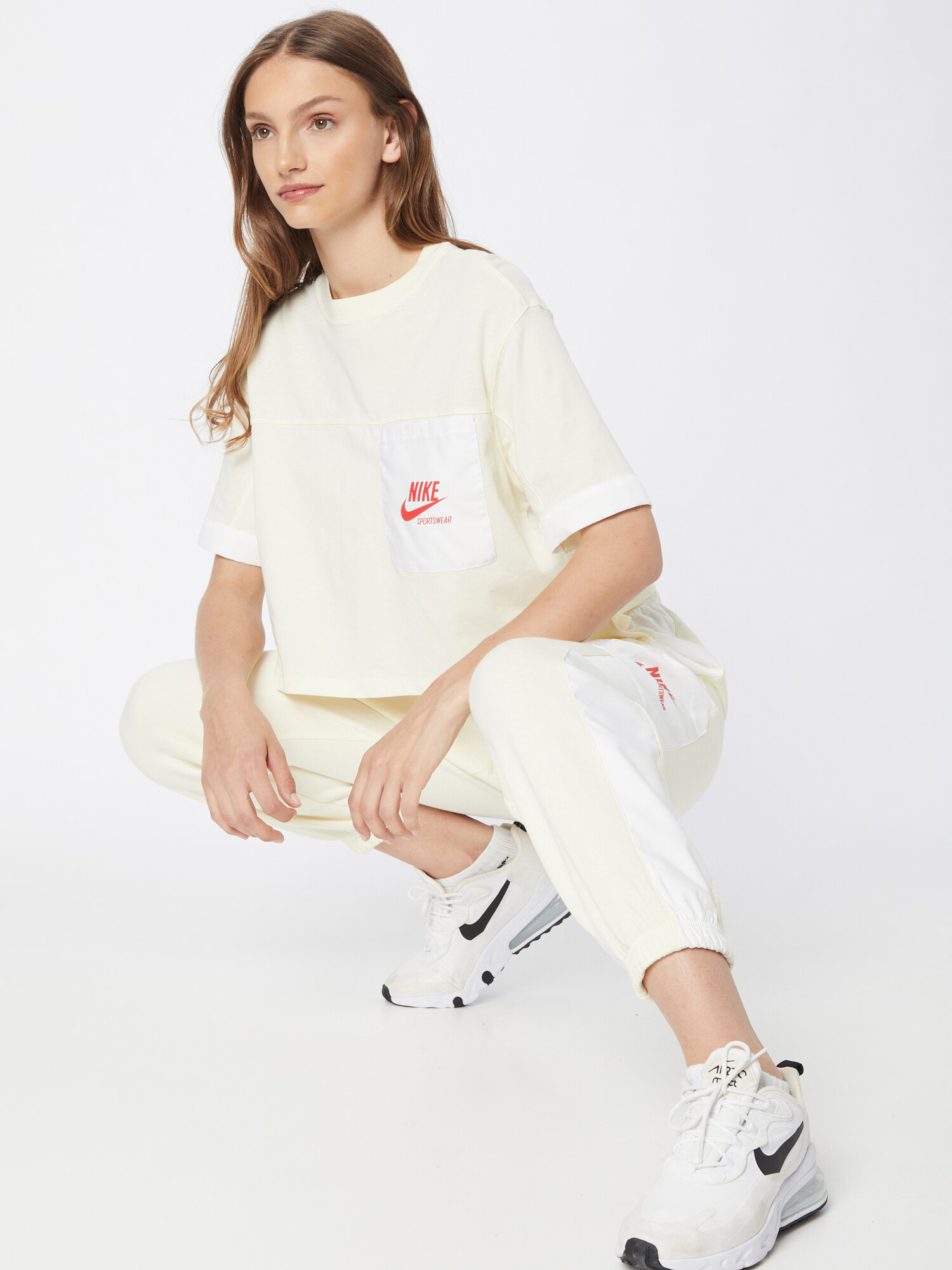 Nike Sportswear Tricou galben pastel / roși aprins / alb - Pled.ro