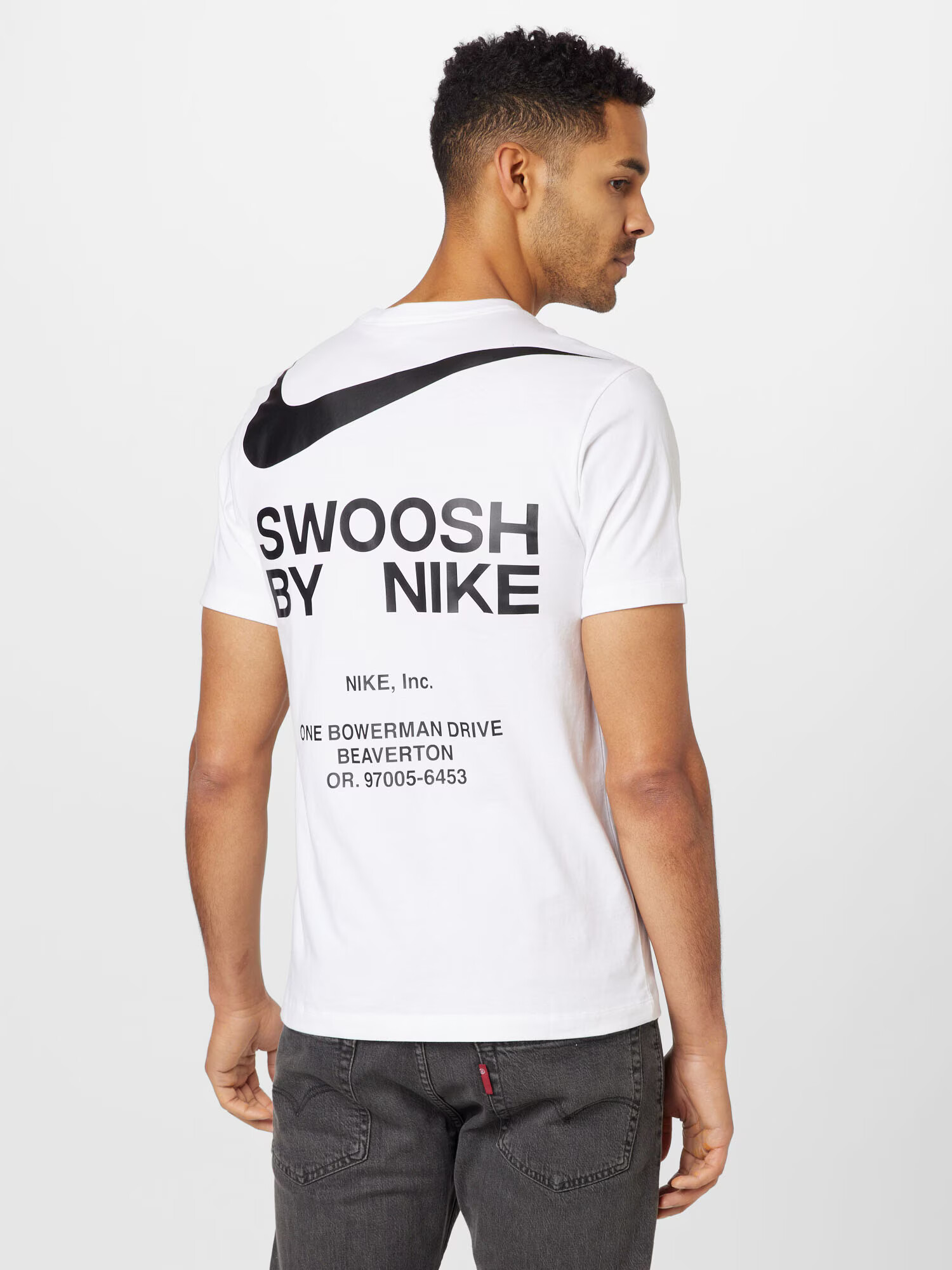 Nike Sportswear Tricou negru / alb - Pled.ro