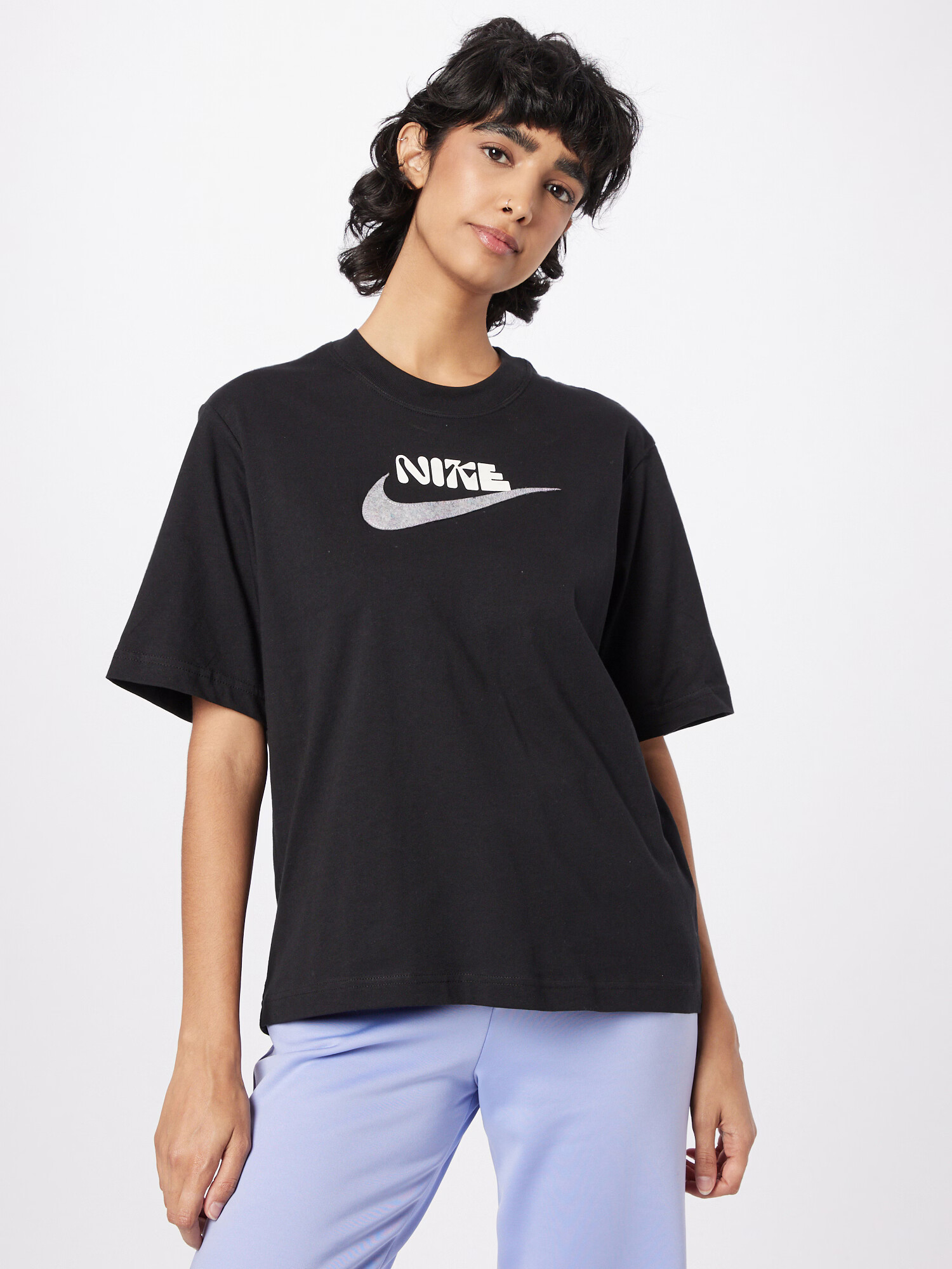 Nike Sportswear Tricou mov pastel / negru / alb - Pled.ro