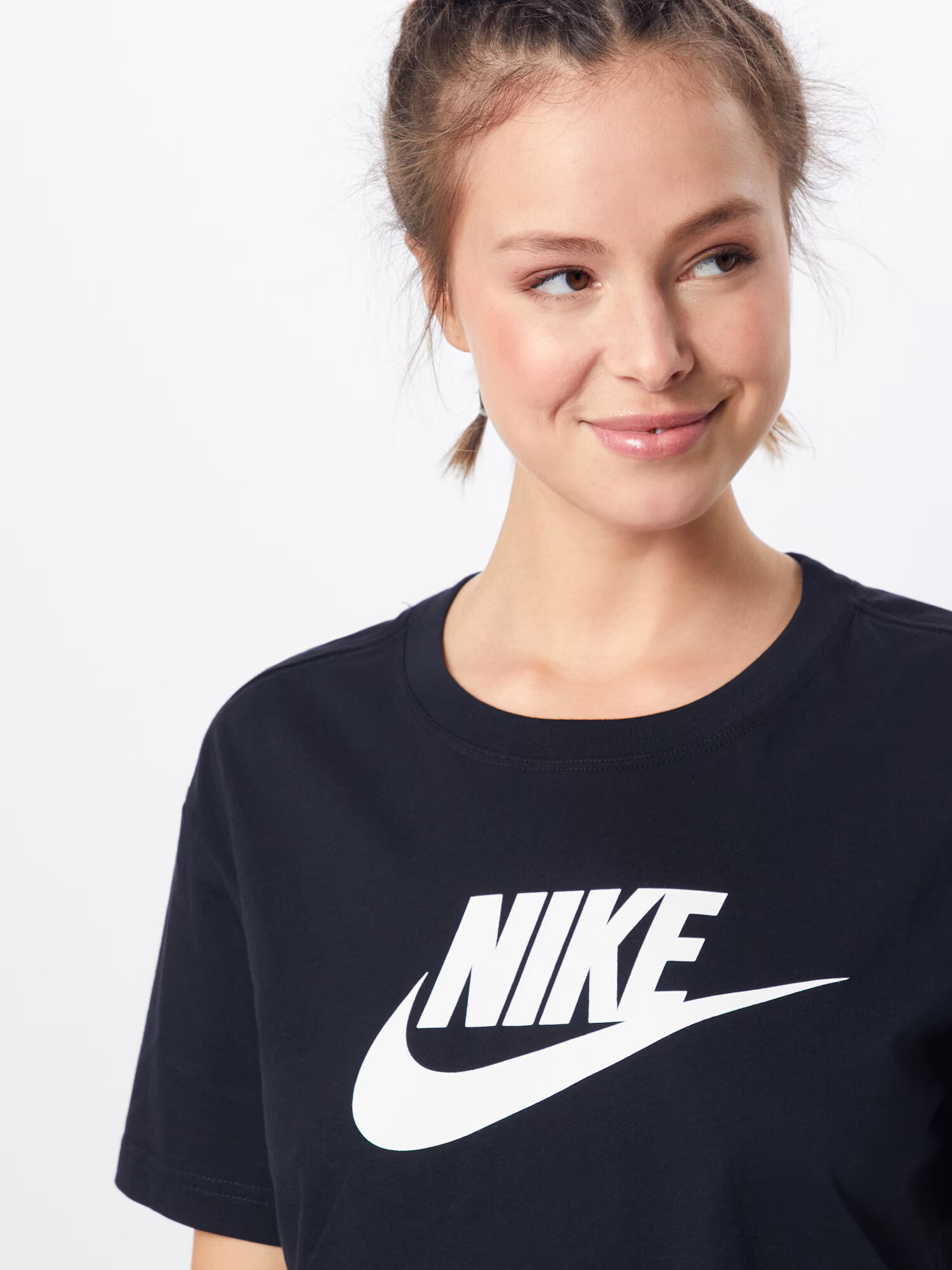 Nike Sportswear Tricou negru / alb - Pled.ro