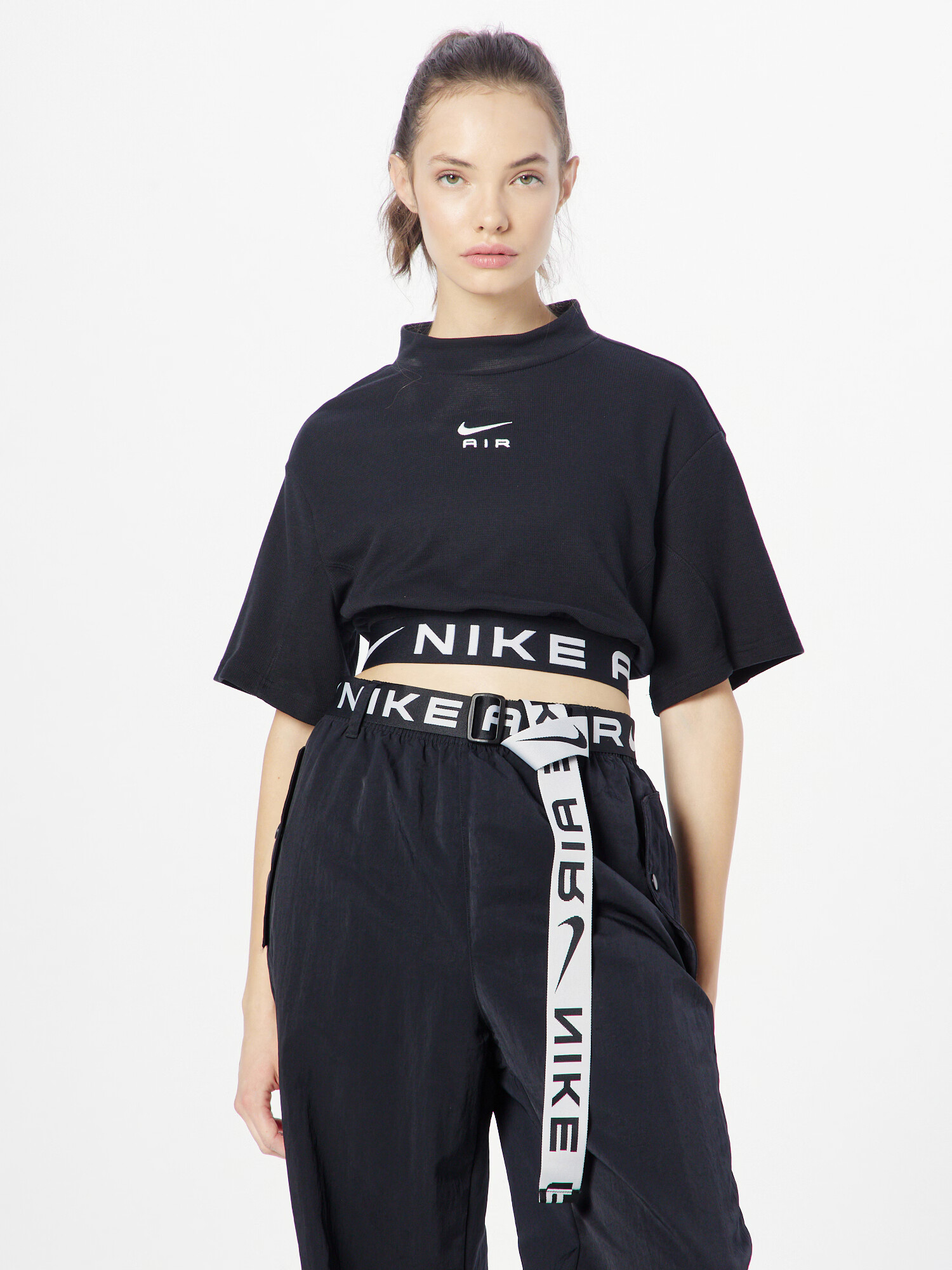 Nike Sportswear Tricou negru / alb - Pled.ro