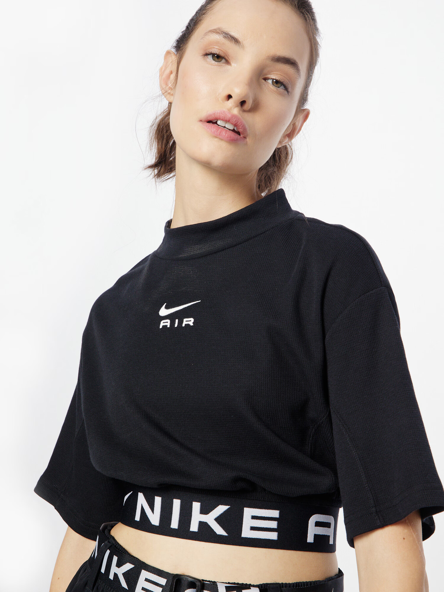 Nike Sportswear Tricou negru / alb - Pled.ro