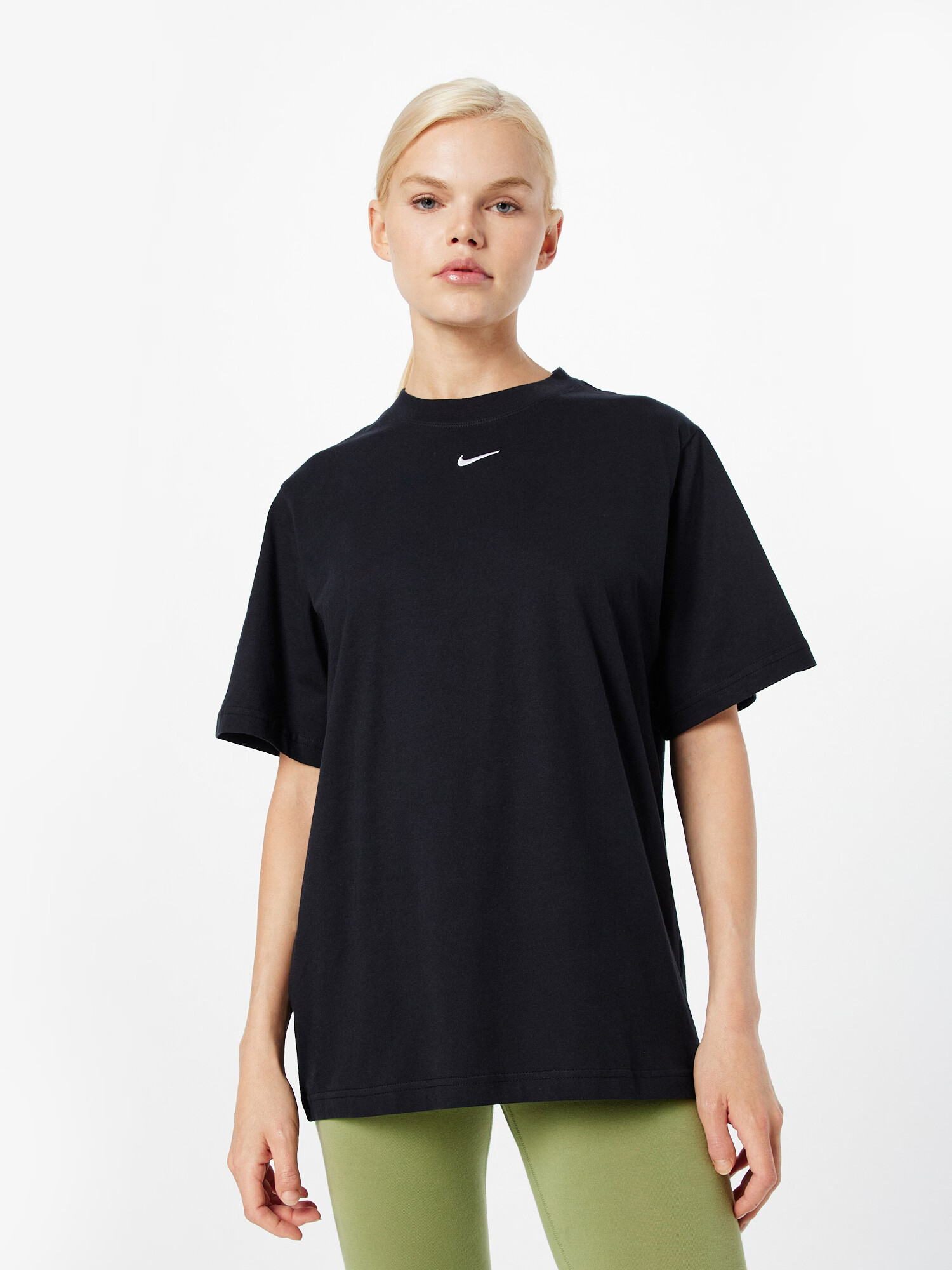 Nike Sportswear Tricou 'Essentials' negru / alb - Pled.ro